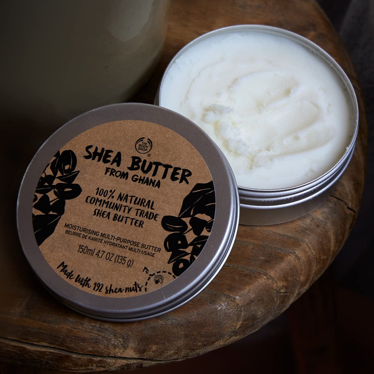 The Body Shop 100% Natural Shea Butter – Nourishing Multi Purpose Butter for Body, Hair, Face &