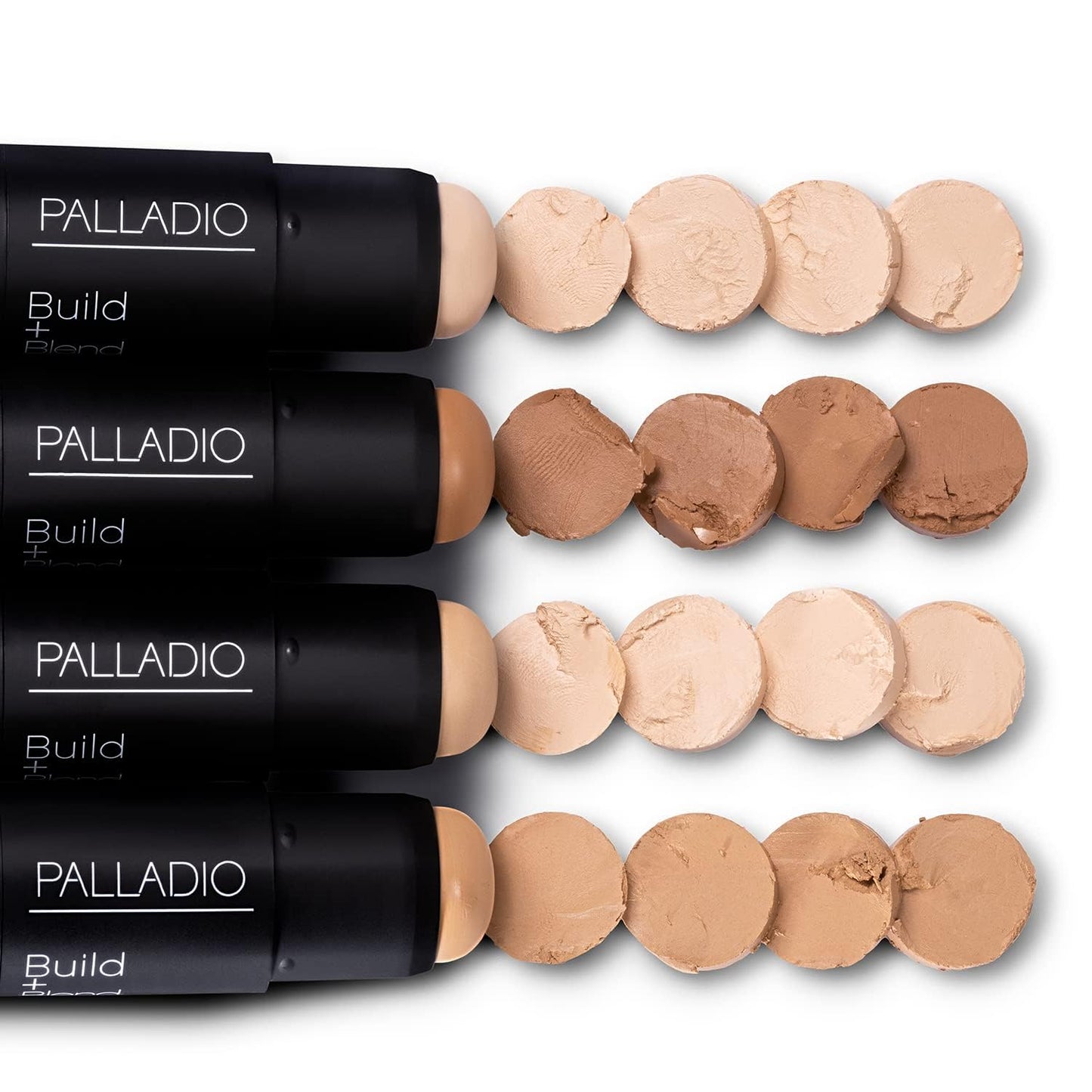 Palladio BUILD & BLEND Foundation Stick, Medium Coverage Buildable Contour Stick for Face, Ultra Blendable Creamy Formula for a Natural Shine Free Finish, 0.25 Ounce (Natural Ivory)