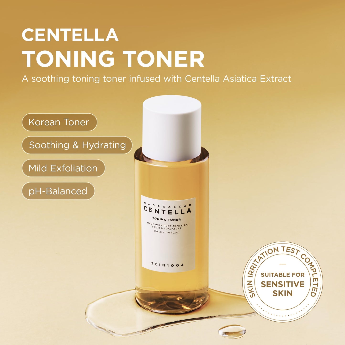 SKIN1004 Centella Toning Toner 7.10 fl.oz, 210ml, Korean Face Toner with Madagascar Centella