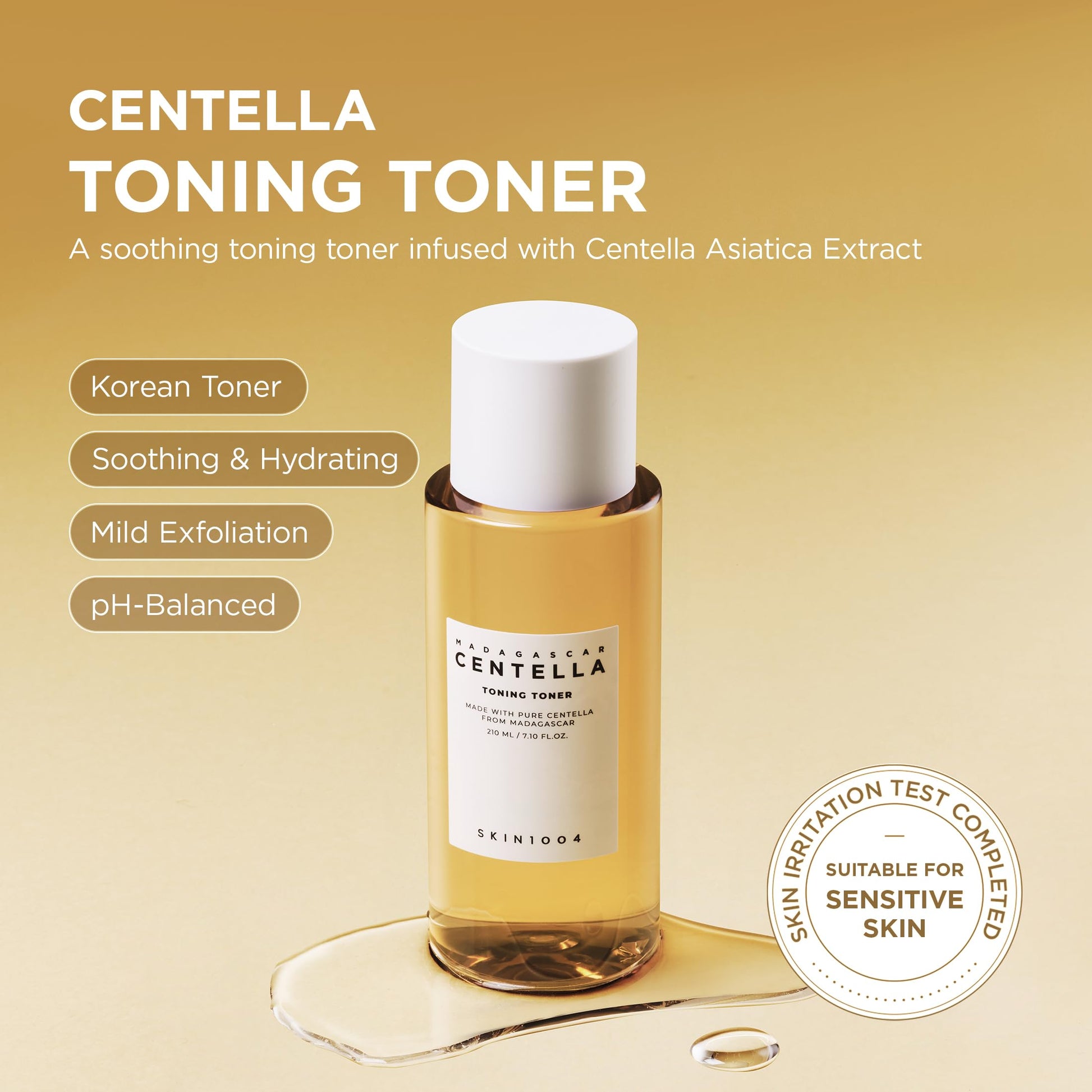 SKIN1004 Centella Toning Toner 7.10 fl.oz, 210ml, Korean Face Toner with Madagascar Centella