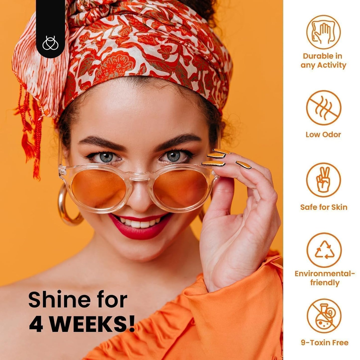 Beetles Halloween Gel Nail Polish – Luminous Orange Glow in the Dark Gel Polish, Soak Off Uv LED Nail Lamp Halloween Nail Art Manicure Salon DIY Home 0.5Oz