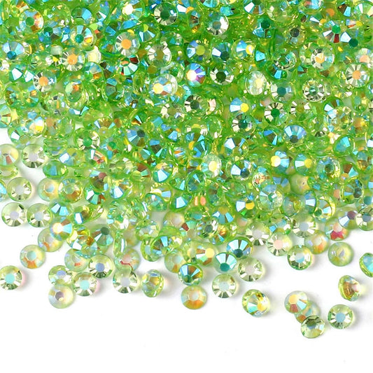 500 Pieces SS30 6mm Flatback Rhinestones AB Clear Round Gems Crystals for Nail Art DIY Crafts