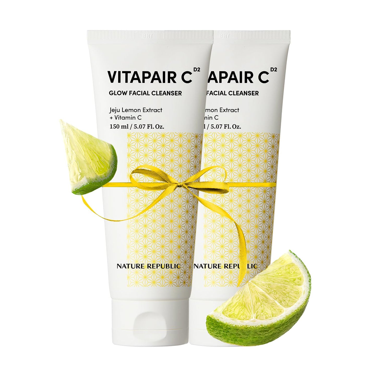 Nature Republic Vitapair C Glow Facial Cleanser 2 Pack | Mild Vitamin Face Wash, Hydrating
