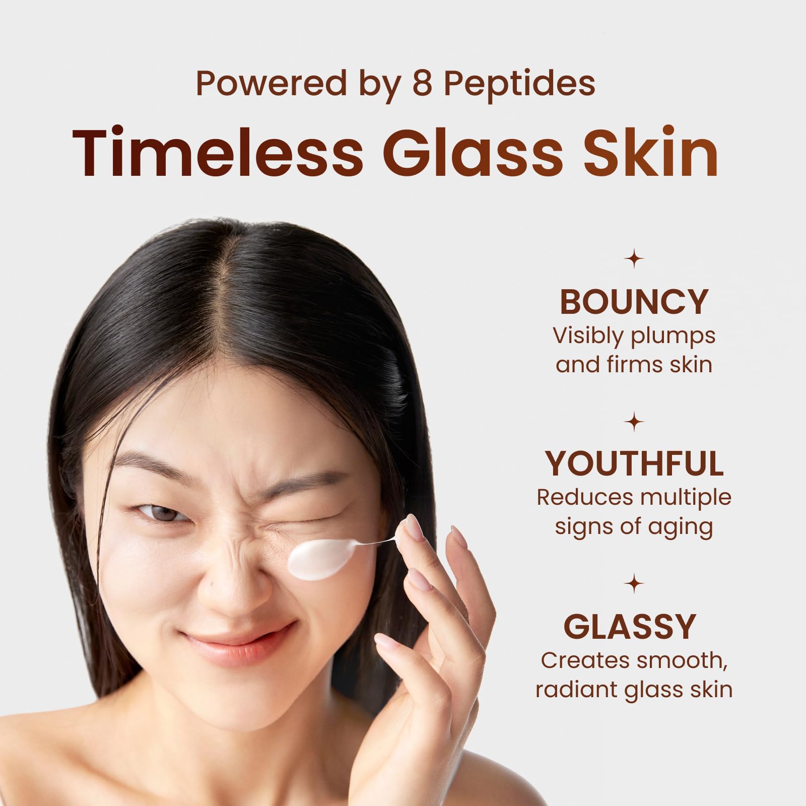 The Face Shop 8 Peptide Moisturizer, Vegan Mucin for Nourishing & Firming, Moisturizing Cream for