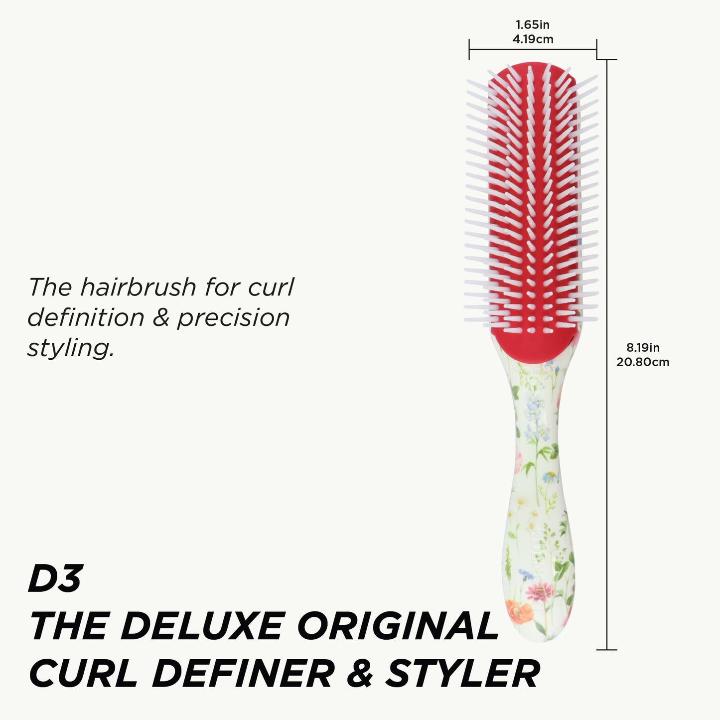Denman D3 Curly HairBrush for Women & Men – 7 Row Detangling & Curl Defining Brush for Natural