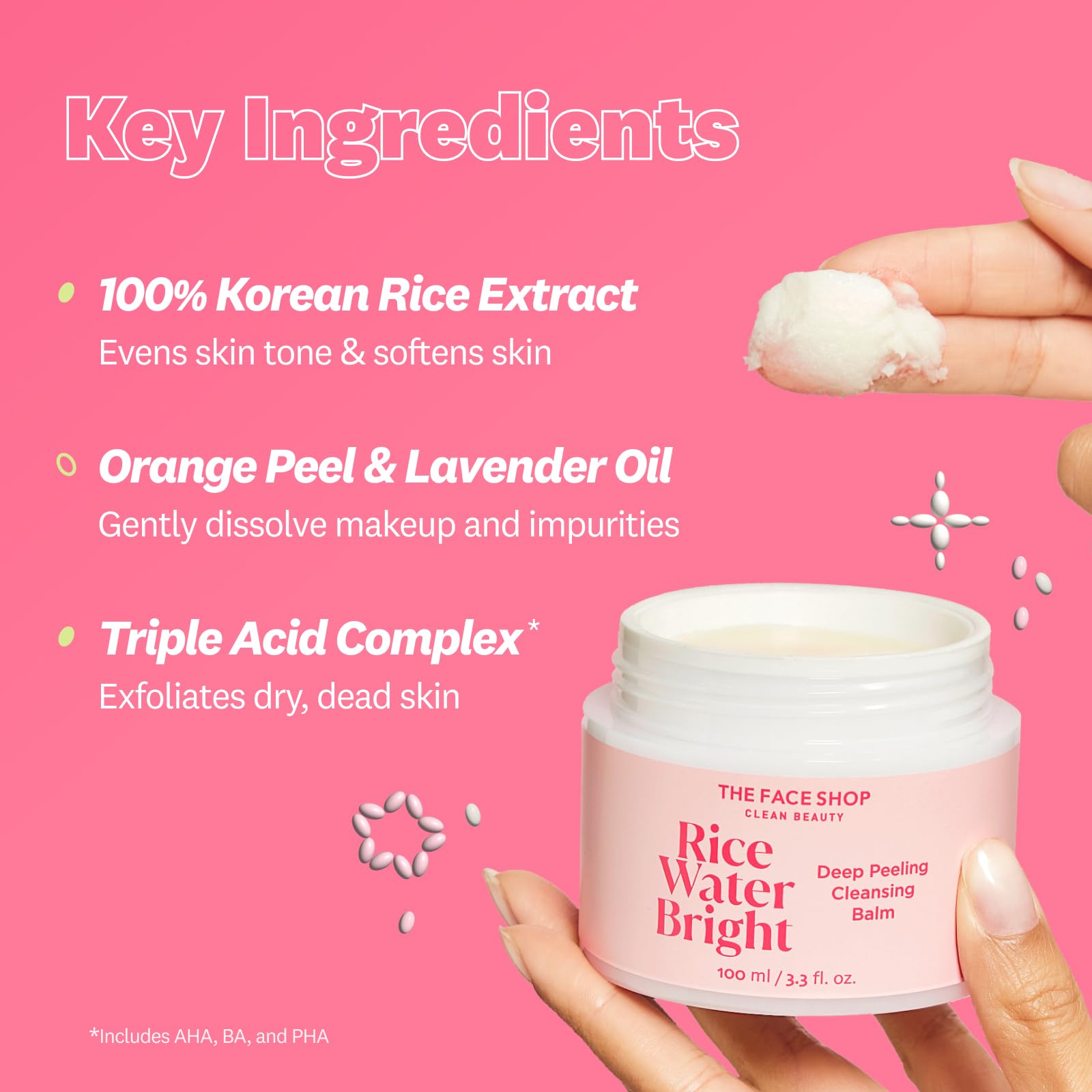 The Face Shop Rice Water Bright Cleansing Balm, Makeup Remover, 3.3 fl oz