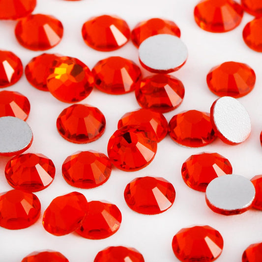 2000PCS SS12 Flatback Rhinestones | 12-Facet Diamond-Cut Glass Gems for Nail Art, Clothing, DIY Crafts |Glue-On Decoration Stones with Silver Backing(Hyacinth)