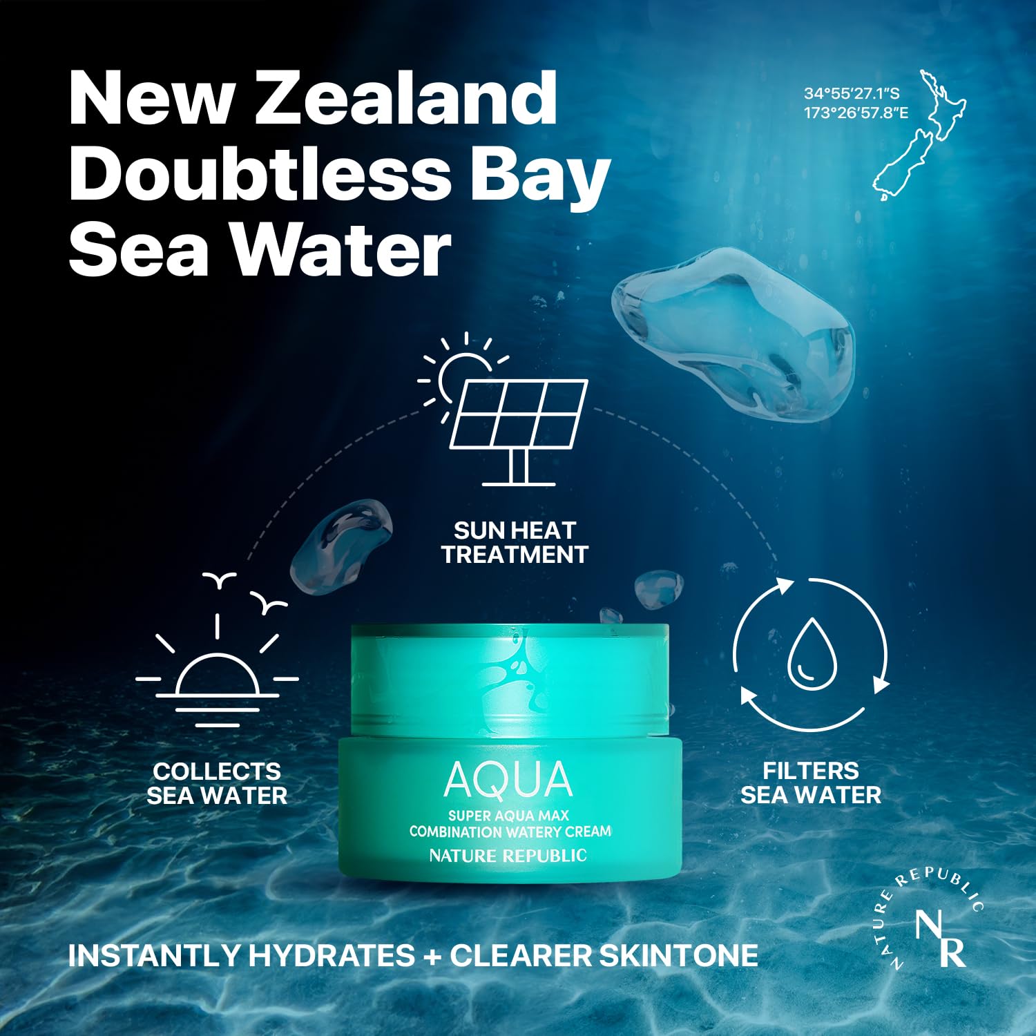 Nature Republic Super Aqua Max Combination Watery Cream_2.7 Fl Oz_for combination skin type