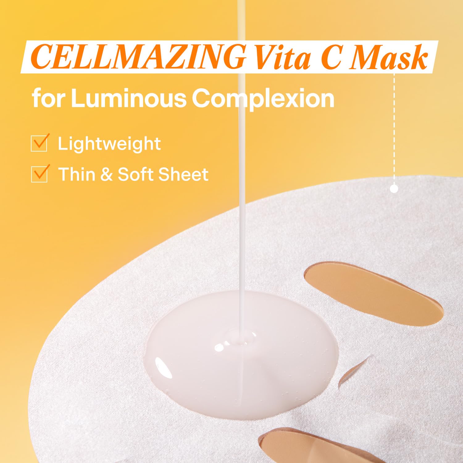 Torriden CELLMAZING Vita C Facial Mask (10 Sheets) | Radiance & Glow Boosting Korean Sheet Mask |