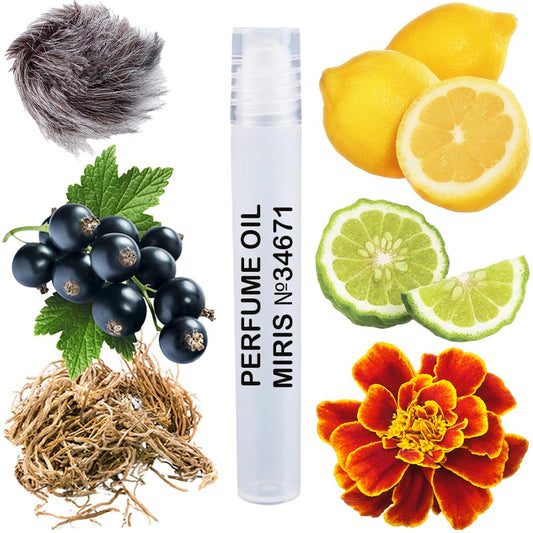 MIRIS Perfume Oil No. 34671, Inspired by Bal D Afrique, Long-Lasting Unisex Roll-On For Women and Men, Rollerball 0.34 Fl Oz / 10 ml