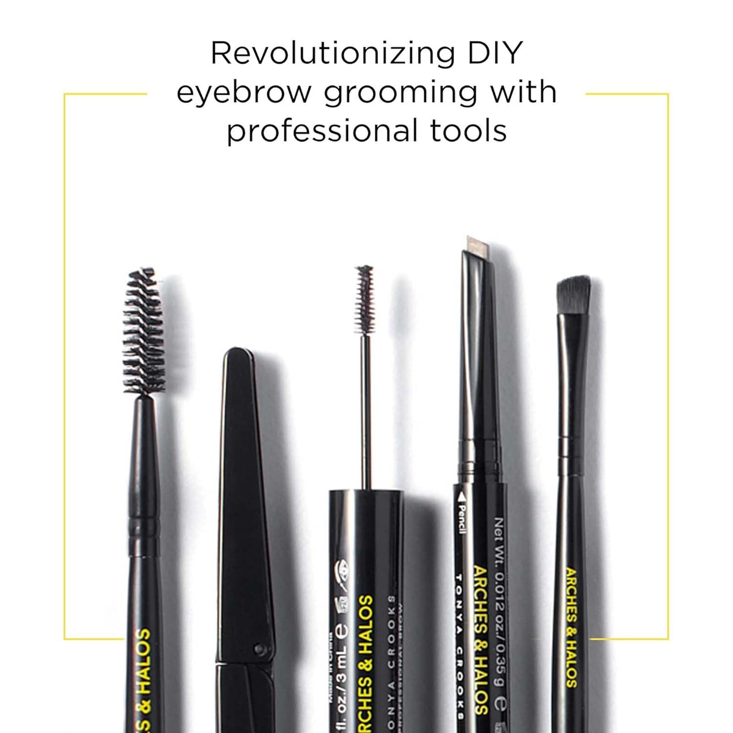 Arches and Halos Angled Bristle Tip Waterproof Brow Pen - Water Based and Smudge Proof Eyebrow Pencil - Extended Wear - Auburn - 0.051 oz