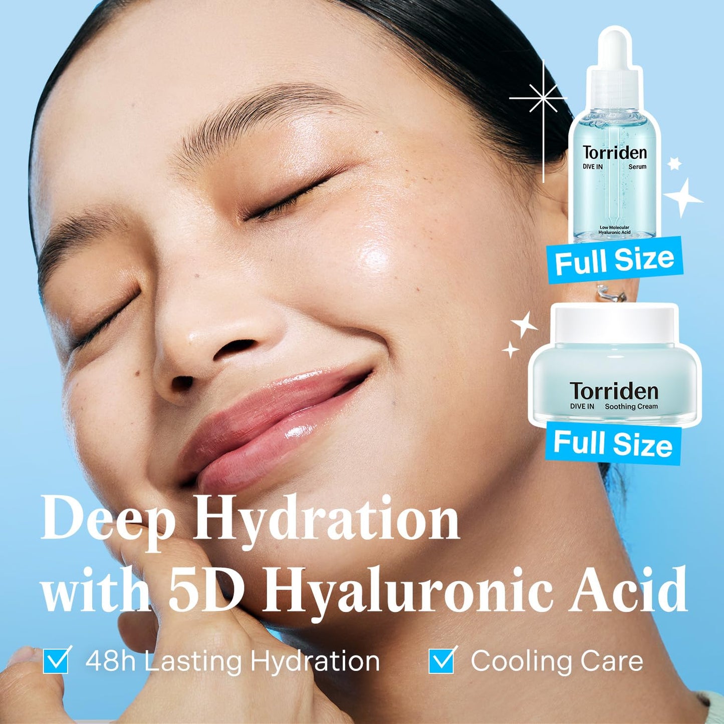 Torriden Softly Hydration Heroes DIVE IN Serum 1.69 fl.oz.+DIVE IN Soothing Cream 3.38