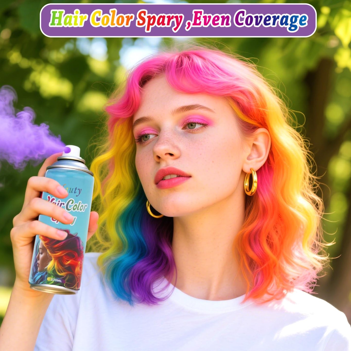 Red Hair Spray, Temporary Hair Dye Spray For Kids Women Men,Washable One-Time Use Hair Color Wax, Non-Sticky Hair Coloring for Cosplay Party, Halloween DIY Crazy Hair Day (Fire Red)