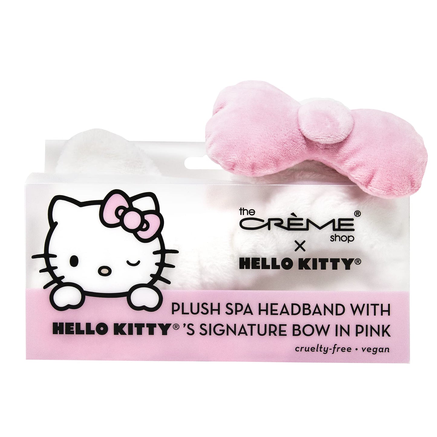 The Crème Shop x Hello Kitty Teddy Headband (Pink Bow)