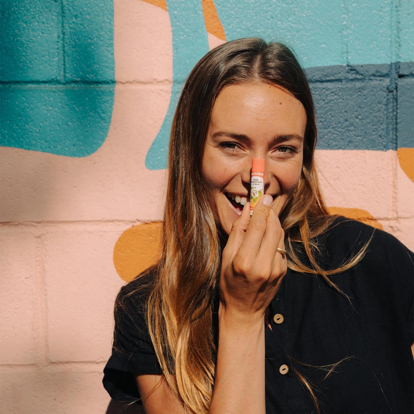 Badger Pink Grapefruit Classic Lip Balm, 100% Organic Lip Balm, Long Lasting Lip Care w/Light Silky Texture, Refreshing & Uplifting, 4 Pack