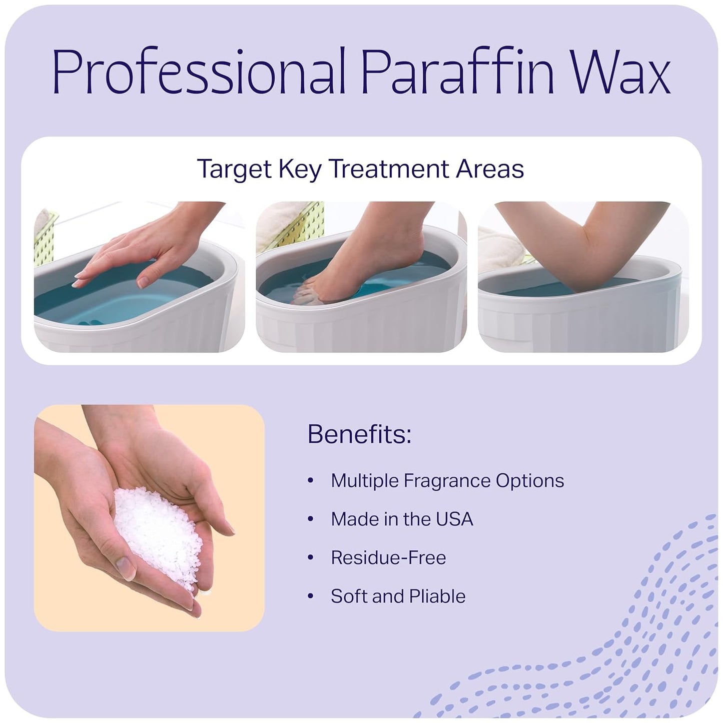 Therabath Paraffin Wax Refill - Thermotherapy - Use to Relieve Arthritis Discomfort, Stiff Muscles & Dry Skin - For Hands, Feet, Body - Deeply Hydrates & Protects - Made in USA, 6 lb. Lavender Harmony
