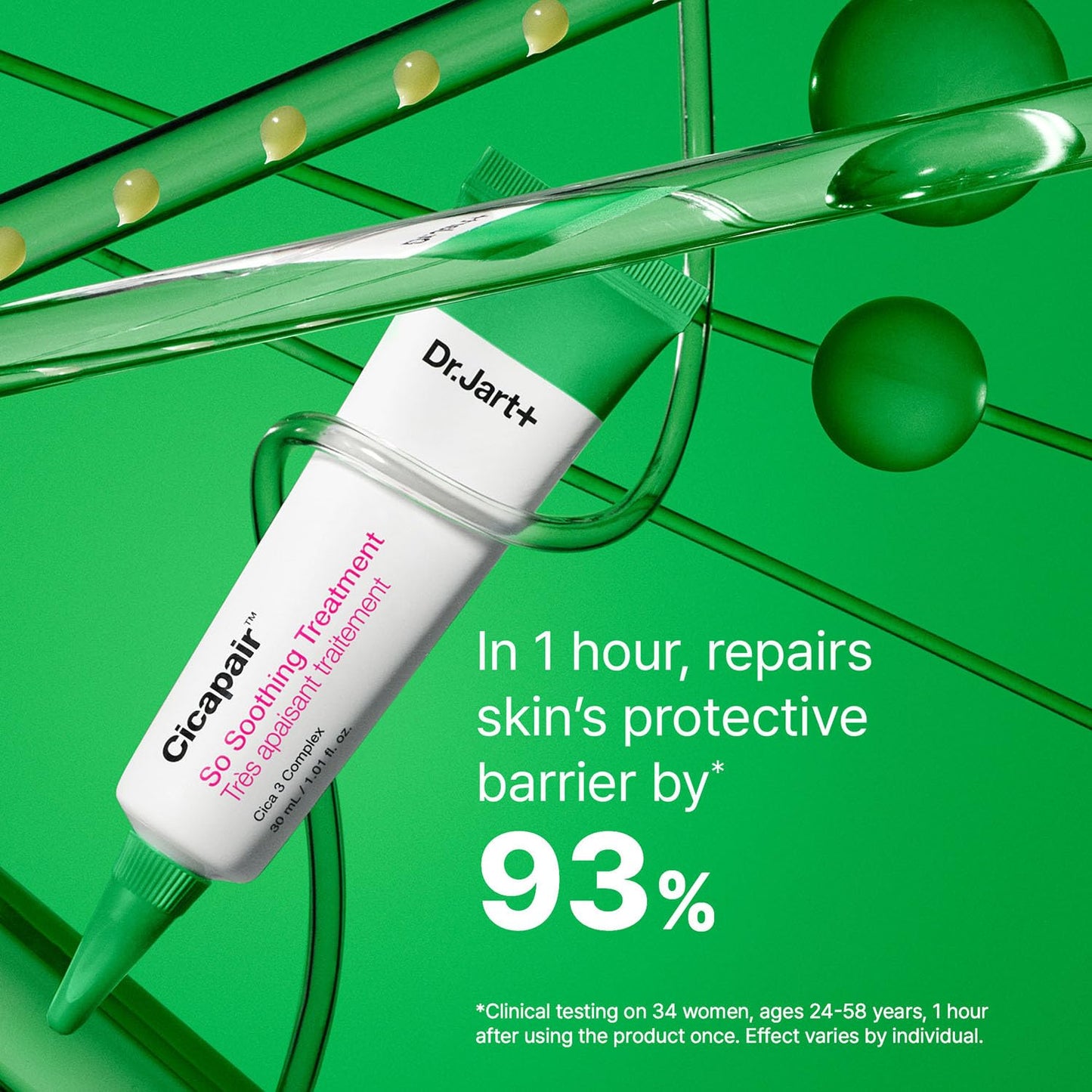 Dr.Jart+ Cicapair So Soothing Face Treatment Korean Gel Cream for Visibly Irritated Skin with