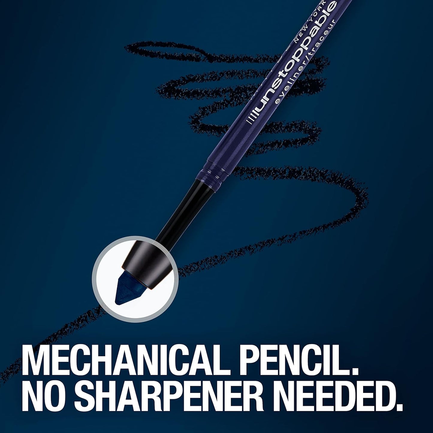 Maybelline Unstoppable Waterproof Mechanical Brown Eyeliner Pencil, Easy to Apply, Smooth Glide, Up to 24 Hour Wear, Espresso