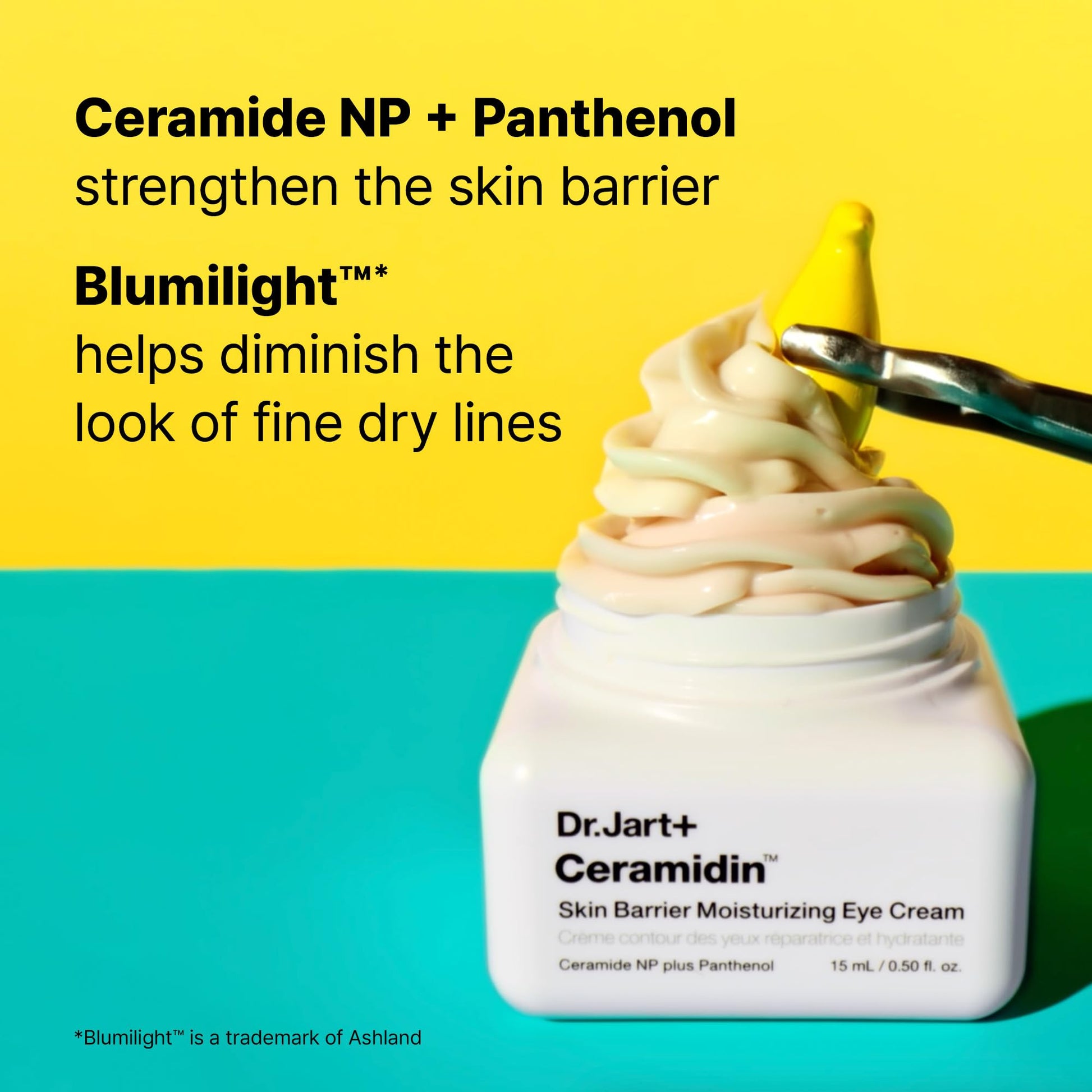 Dr.Jart+ Ceramidin Korean Eye Cream with Ceramides | Hydrates, Strengthens Skin Barrier, & Reduces