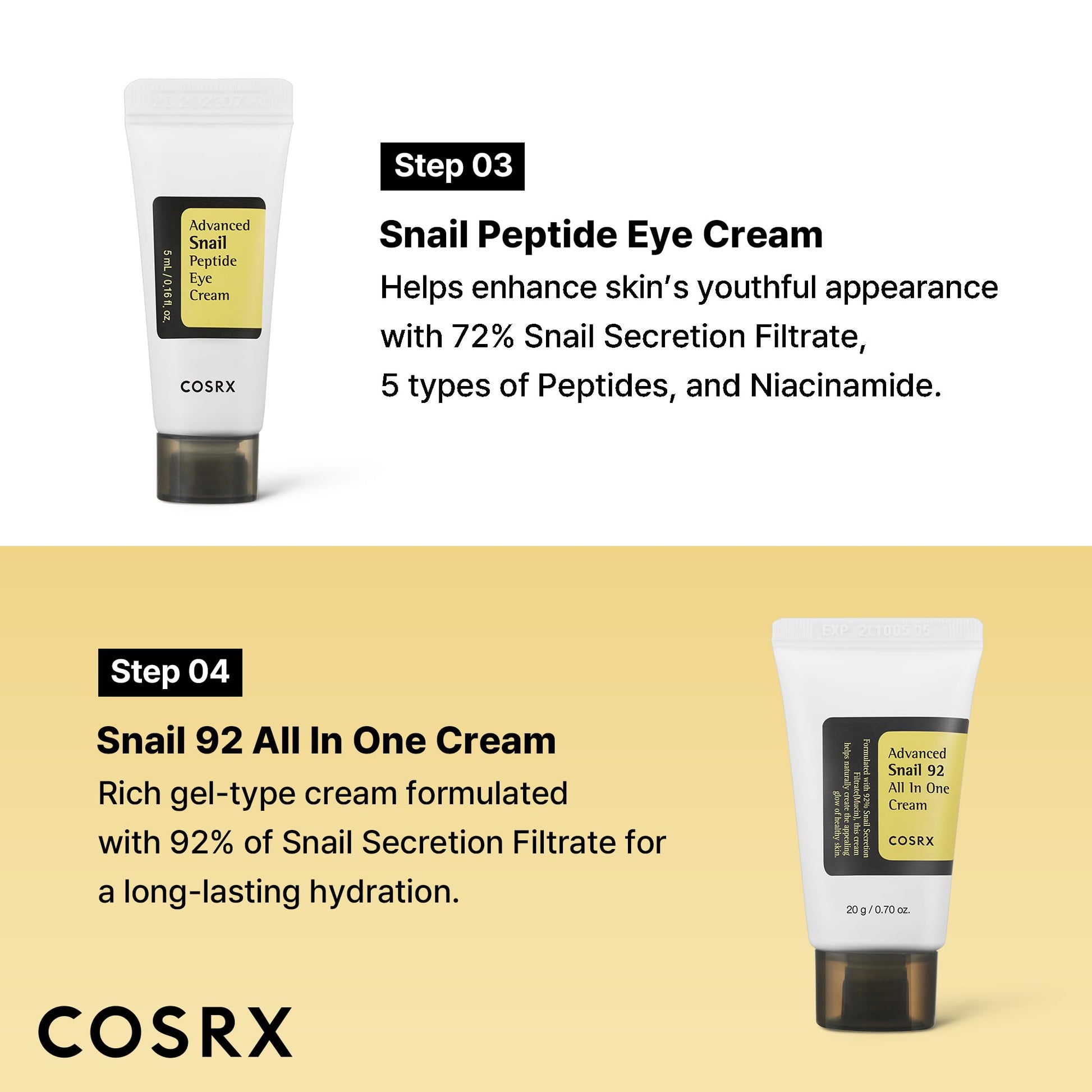 COSRX All About Snail Mucin Korean Skin Care Set, Mini Travel Essentials