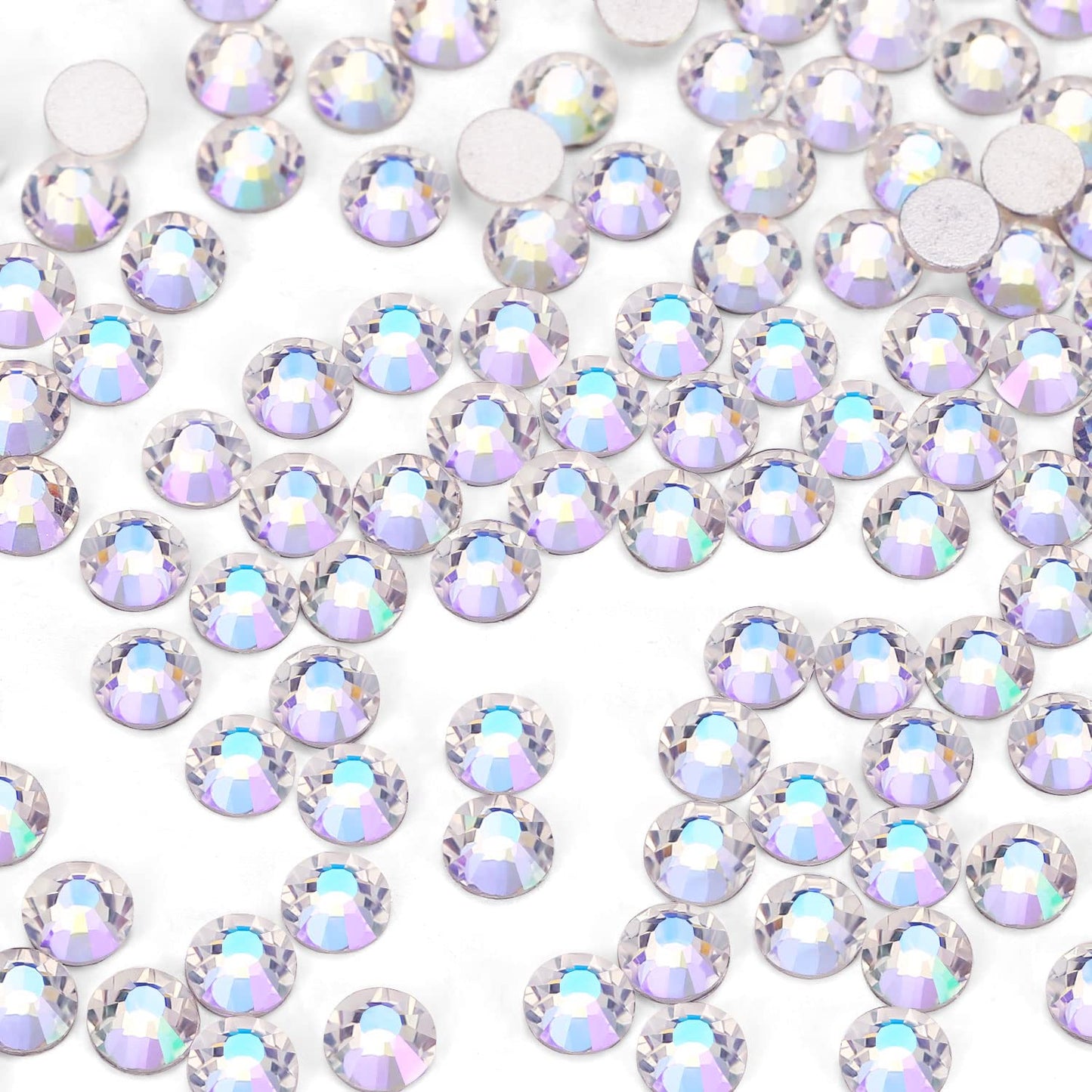 1440Pcs Moonlight Crystal Rhinestones,Glass Flatback Rhinestones Gemstones Small for Nail Face Makeup Art Crafts Clothes Decoration -(SS10,2.8mm,Moonlight)