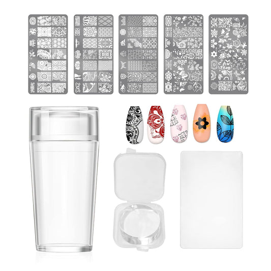 X&D Nail Art Stamper Clear Jelly Nail Art Stamping Transparent Silicone Rubber Nail Polish Stamper