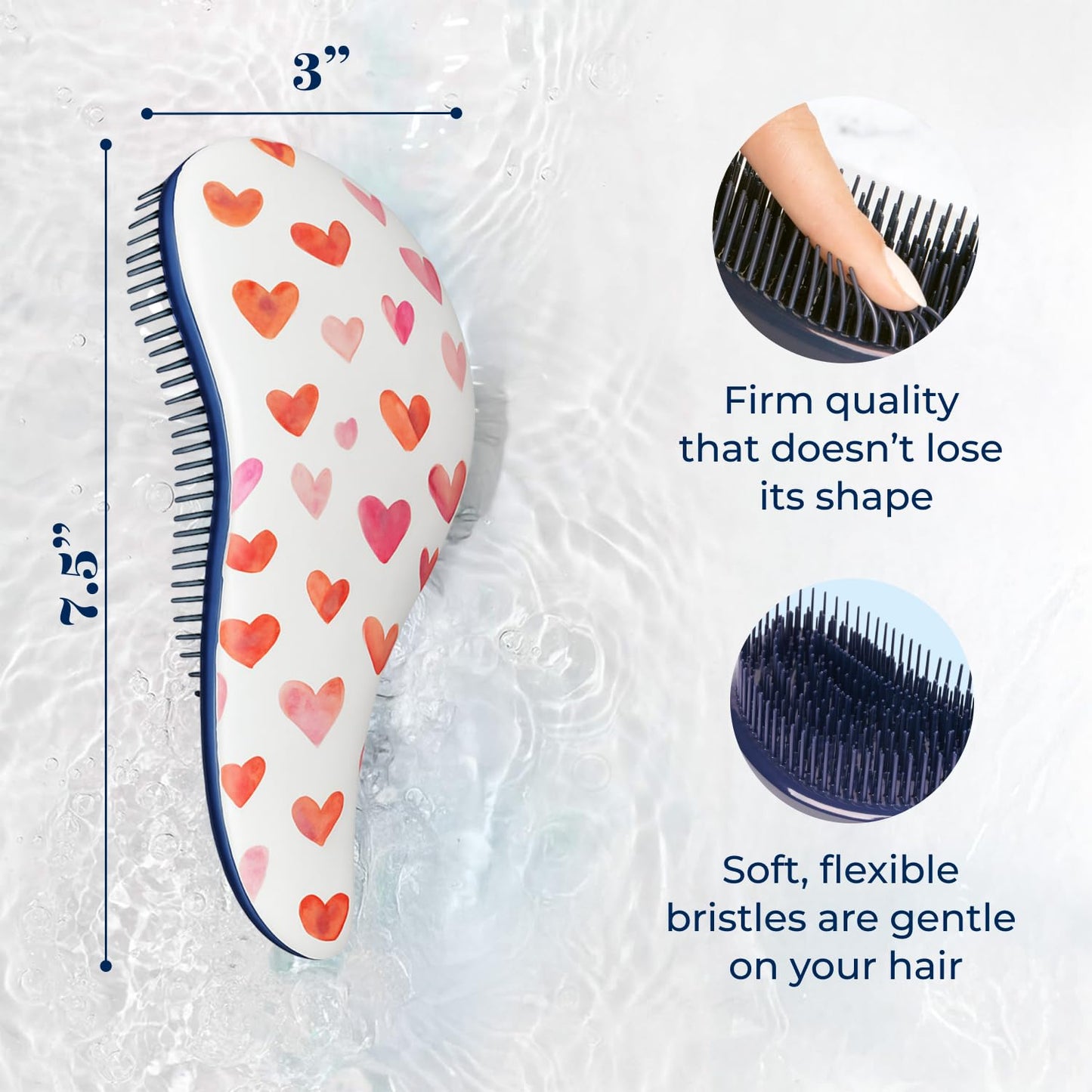 Crave Naturals Glide Thru Detangling Hair Brush for Adults and Kids - Detangler Hairbrush for Curly