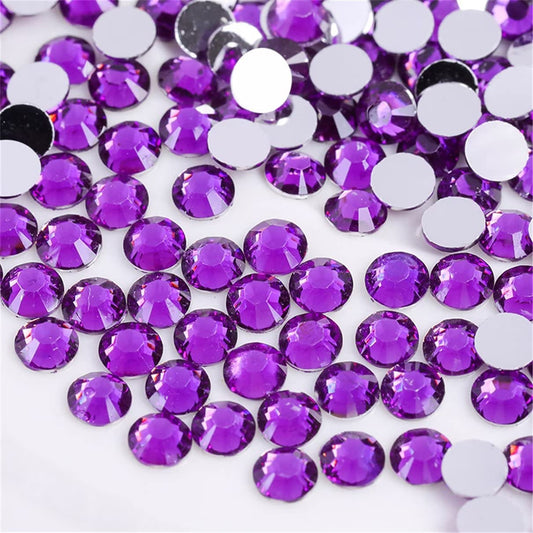500 Pieces SS30 6mm Flatback Rhinestones Clear Glass Round Gems Crystals for Nail Art DIY Crafts
