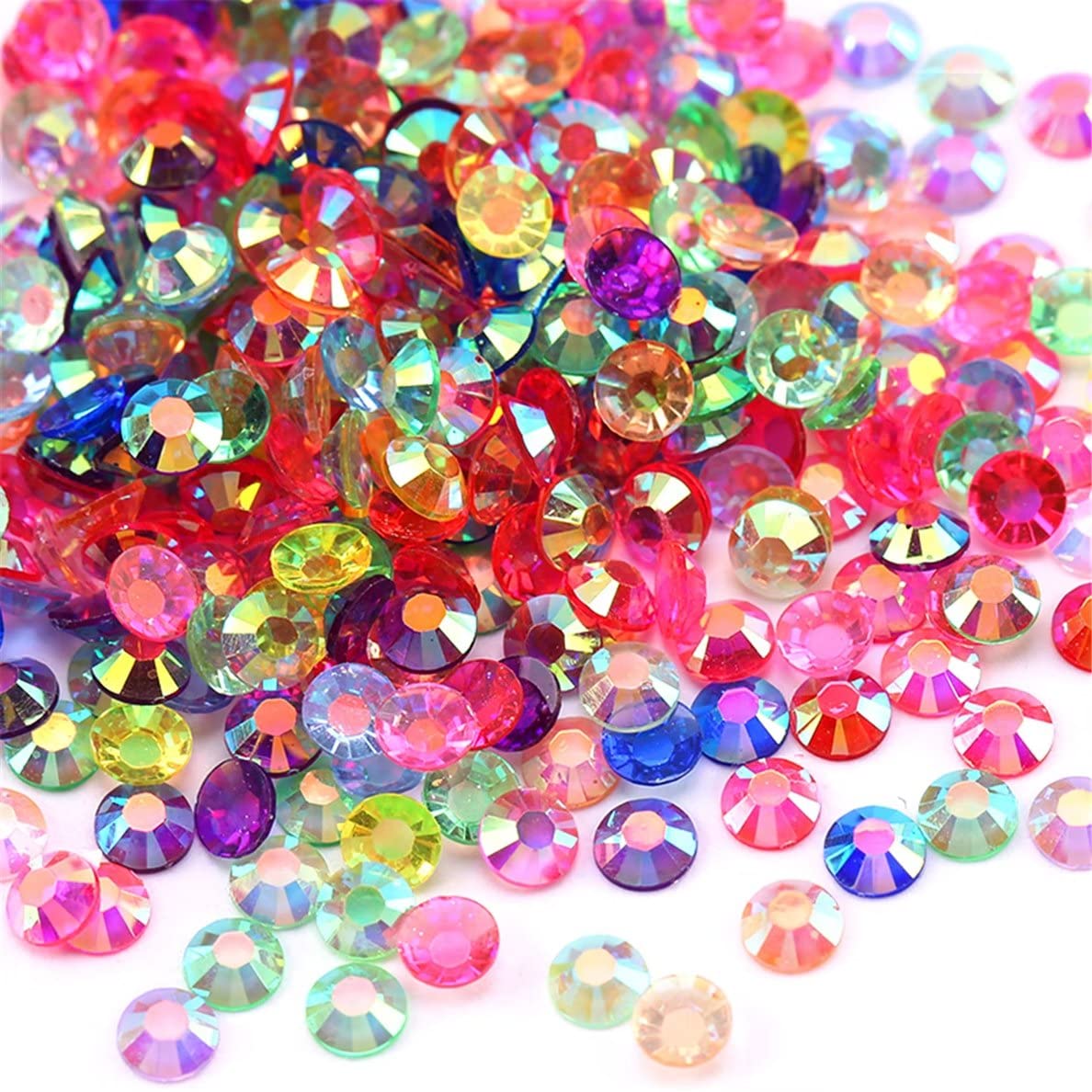 720 Pcs SS30 6mm AB Flatback Rhinestones for Nails Art Crafts Transparent Glitter Round Gems Crystals DIY Clothes Shoes(Clear Light Rose Red AB)
