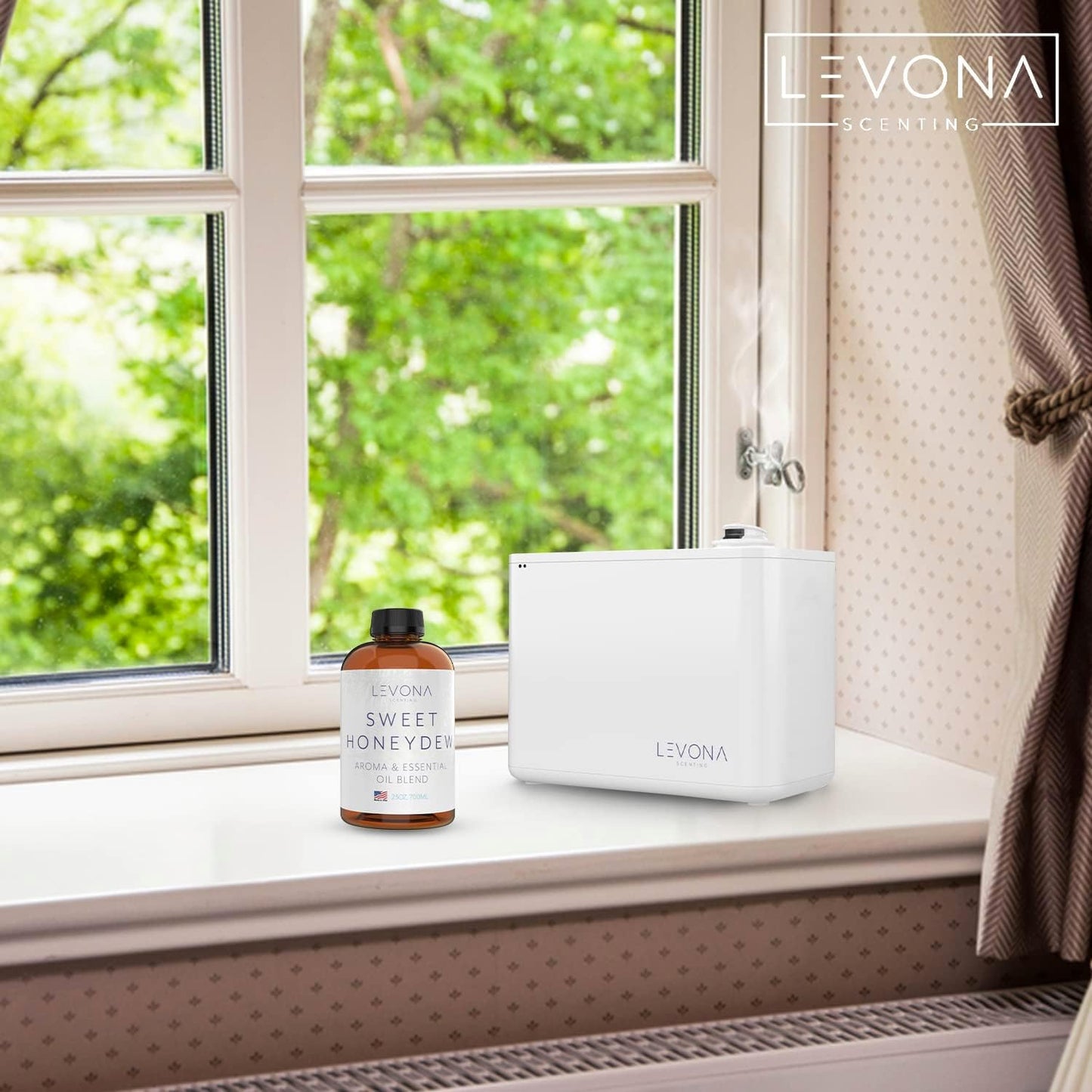 Levona Scent Oil Diffuser Essential Oils: Essential Oils Home Luxury Scents - Sweet Honeydew Essential Oil - Sweet & Fresh Notes of Nectarine and Floral Rose Essential Oil - 700 Ml Fragrance Oils