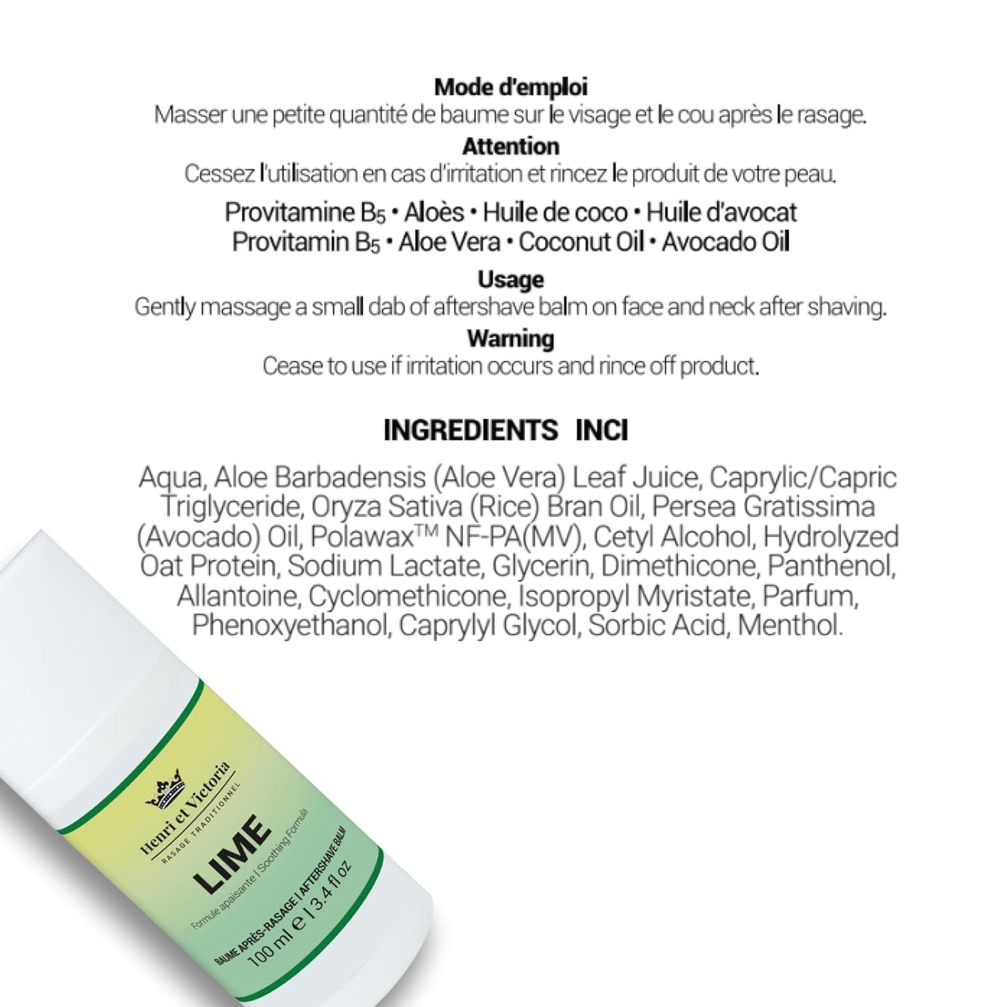 Lime Aftershave Balm Fragrance For Men Hand Made | Moisturizing and soothing | prevent and cure razor burns and irritation | 100ml