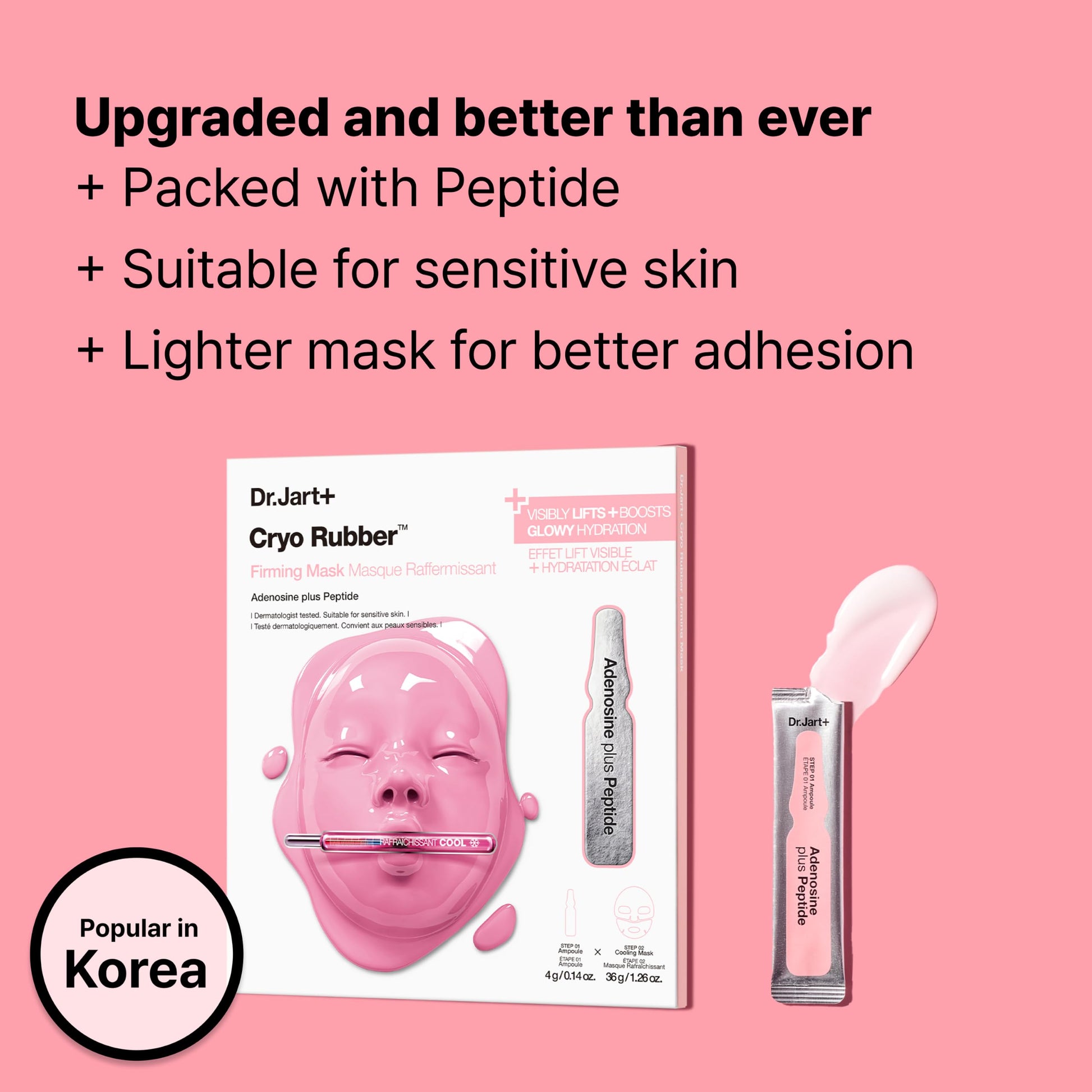 Dr.Jart+ Cryo Rubber Firming and Cooling Korean Face Mask with Adenosine and Peptides | Korean Skin