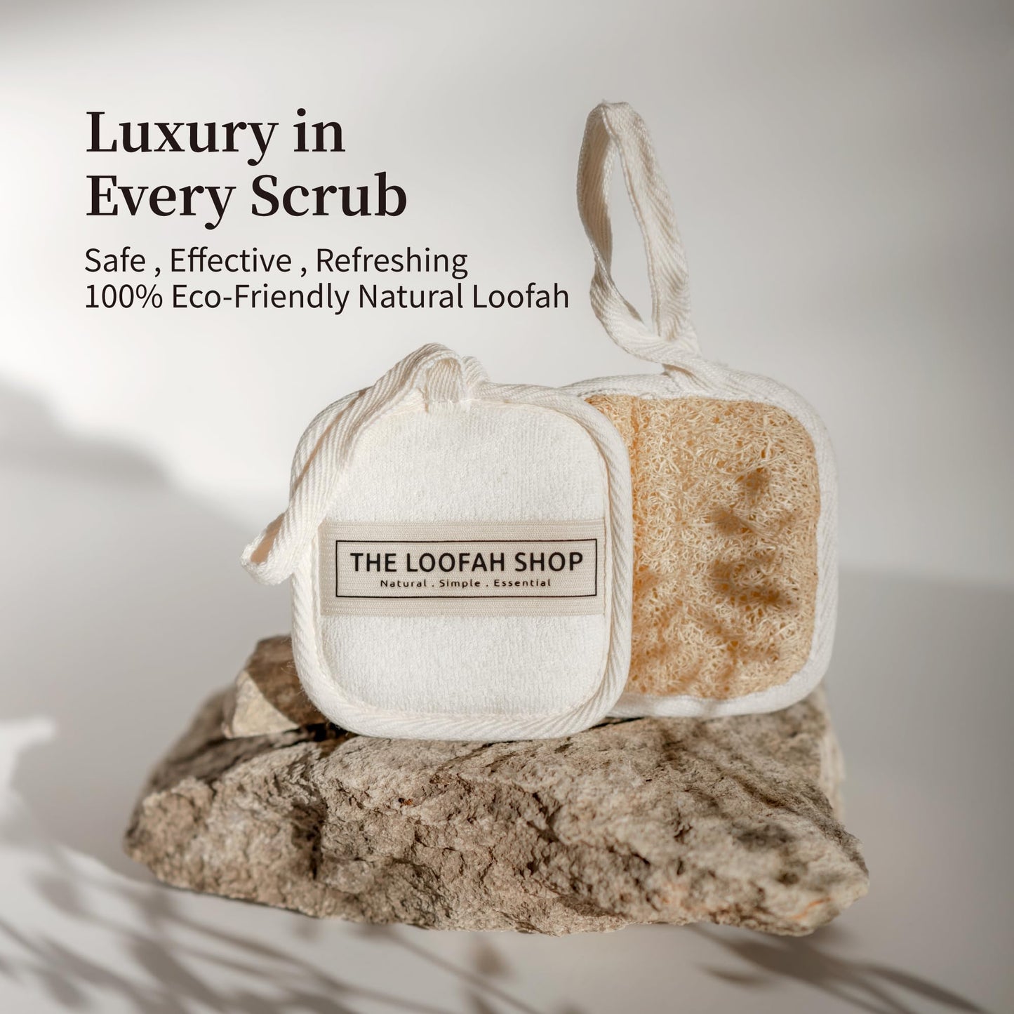 The Loofah Shop Natural Egyptian Exfoliating Face Loofah Pads, Set of 4
