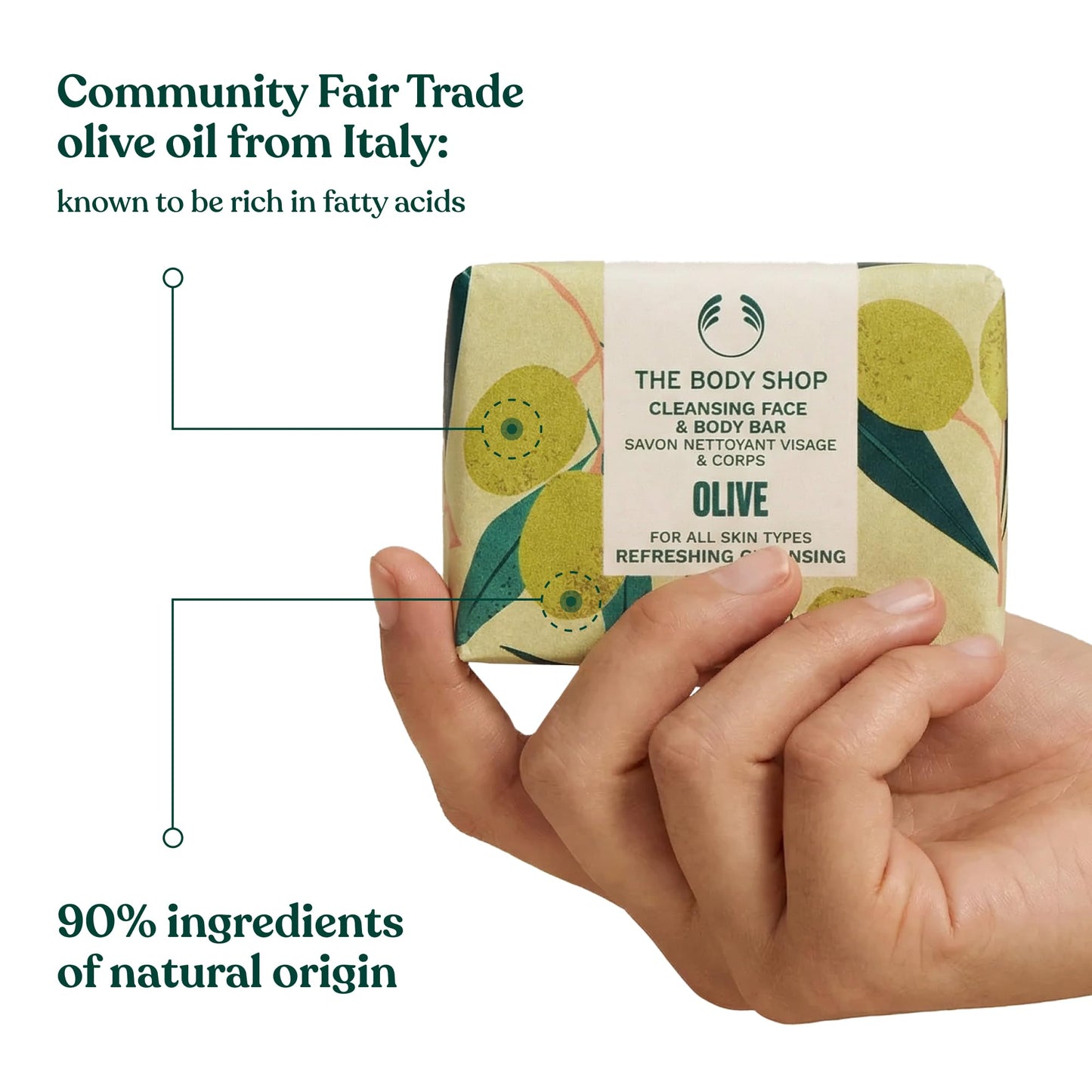 The Body Shop Olive Soap, 3.5 Ounce