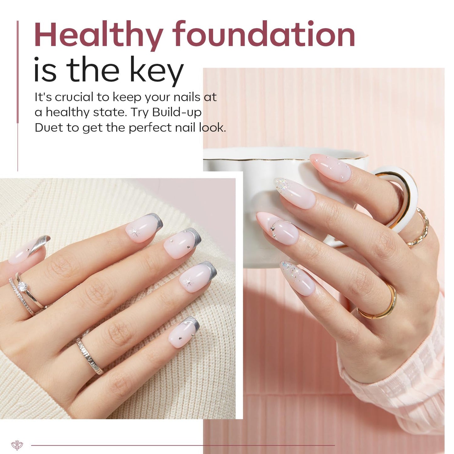 modelones Builder Nail Gel with Gel Top Coat, 8-In-One Cover Nude Builder Acid Free Top Coat for Nail Thickening Apex Building Rubber Color Base Polish Shine Finish, LED Lamp Cured 10ml Home DIY Salon