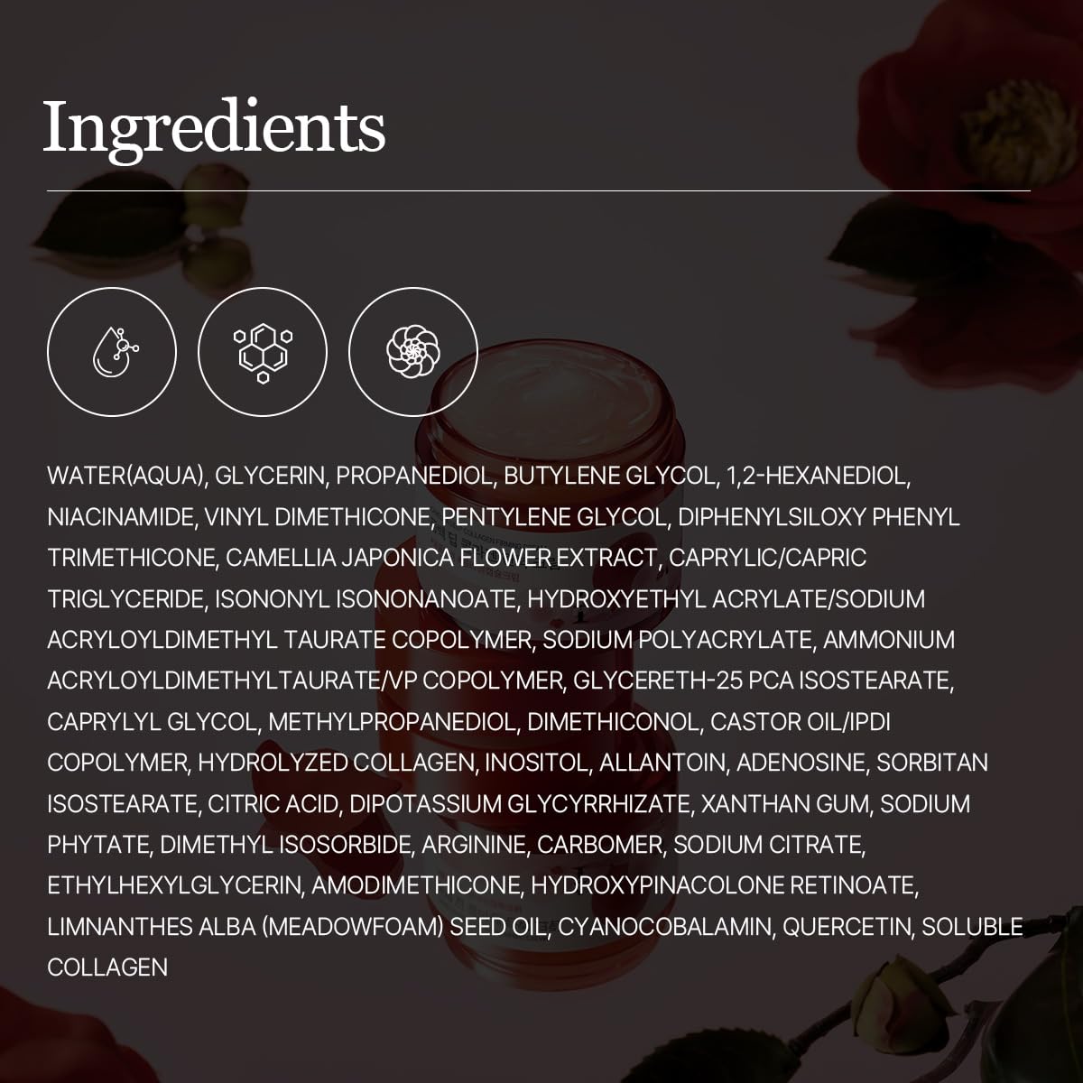 ROUND LAB Camellia Deep Collagen Firming Cream 1.69 Fl Oz, Elasticity-Enhancing Face Moisturizer