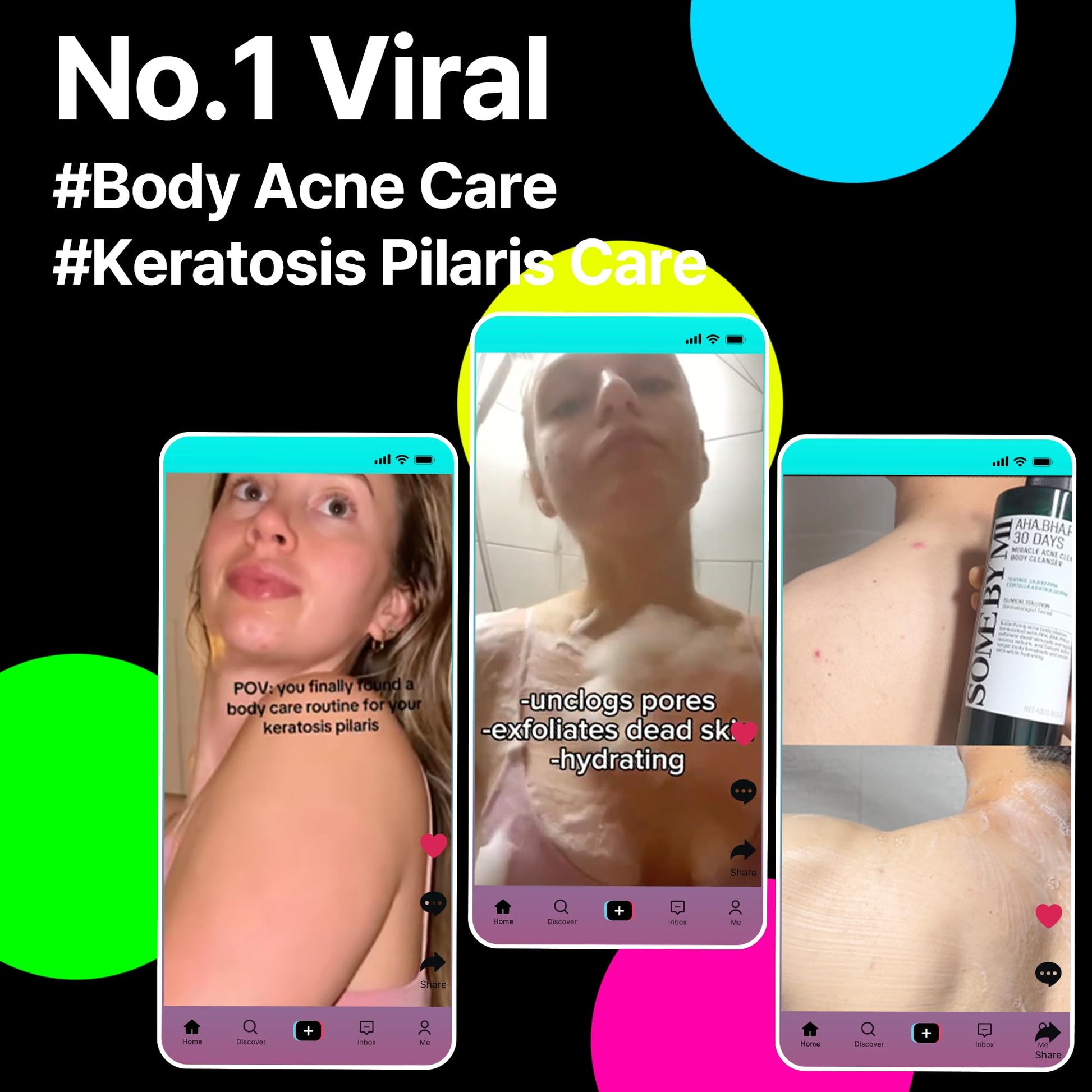 SOME BY MI AHA BHA PHA 30 Days Miracle Acne Clear Body Cleanser 13.5oz – Salicylic Acid & Tea Tree