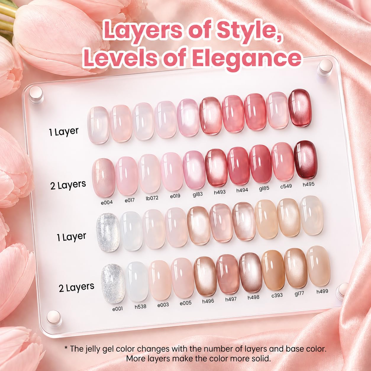 Beetles Nude Gel Polish Set, 20 Color Jelly Cat Eye Gel with Magnet