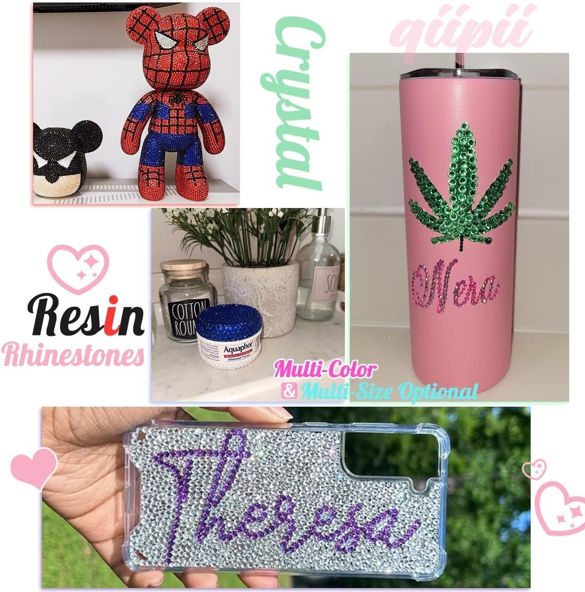 16000PCS Brown Crystal Resin Rhinestones for Crafting Coffee Flatback Stones 3mm 4mm 5mm Non-Hotfix Diamonds Crystals Gems Charms for Nails Face Eyes Makeup Tumblers Bottles DIY Crafts Clothes Shoes