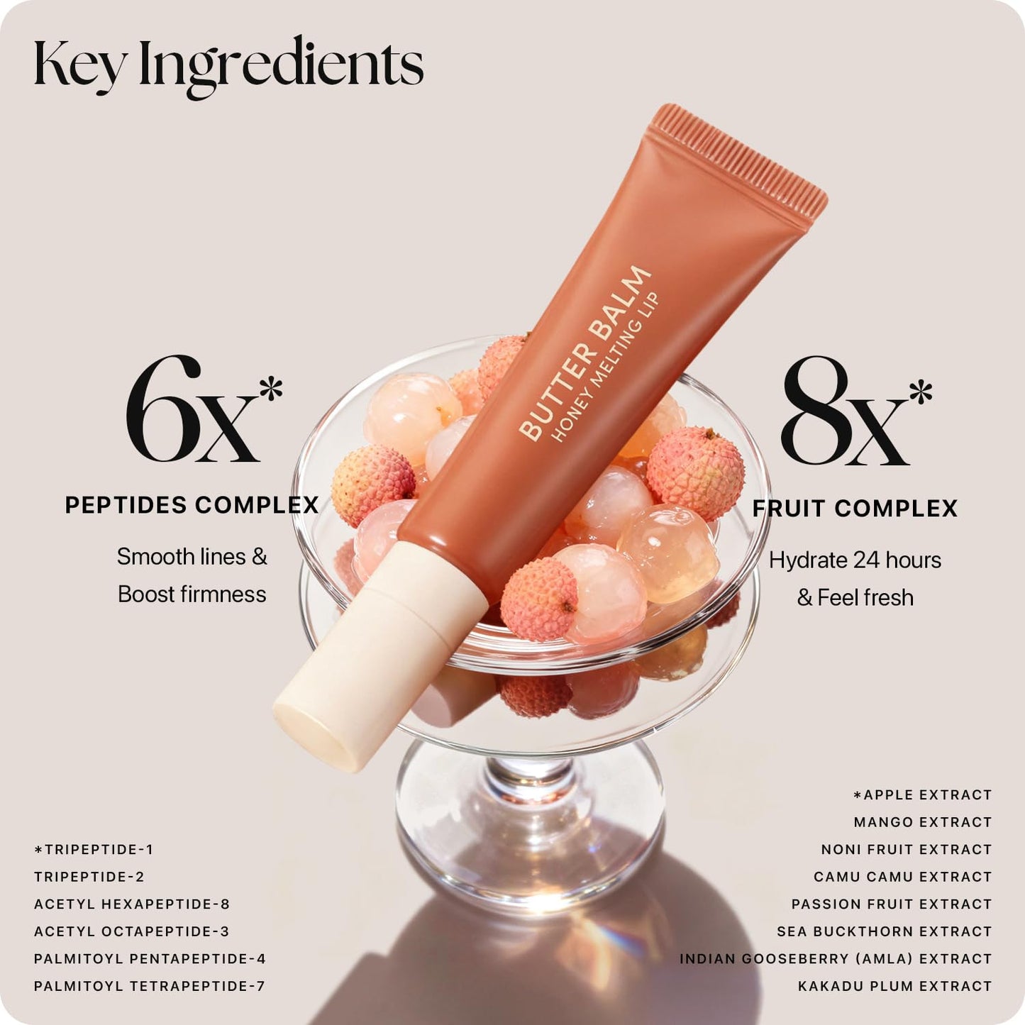 Nature Republic Honey Melting Lip Butter Balm | Hydrating Tinted Balm with Peptides, for Sheer &