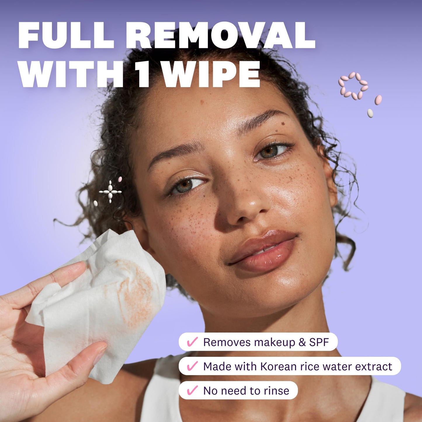 THE FACE SHOP Rice Water Bright Makeup Remover Wipes for Face, Moisturizing, Infused with Rice