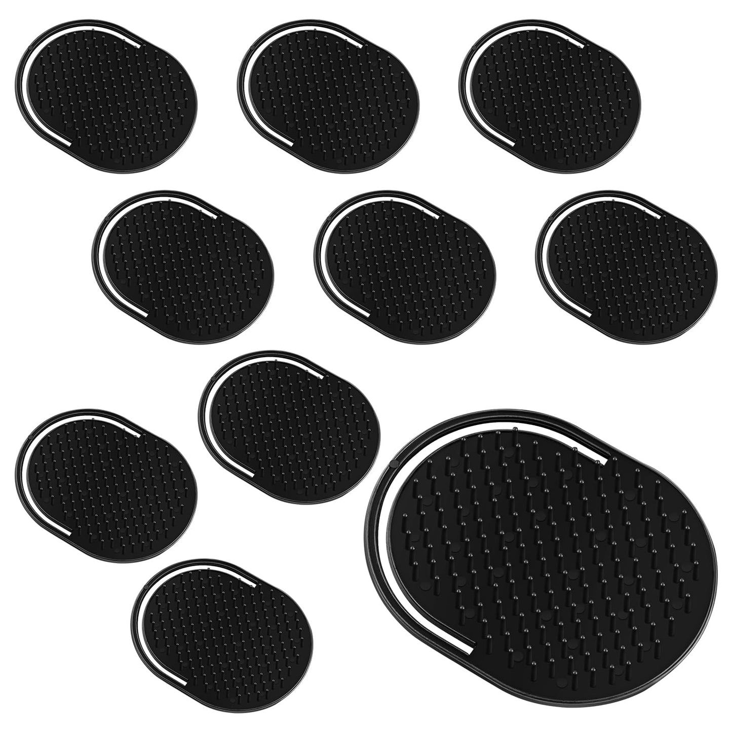 Pocket Palm Combs, Massager Hair Brush Comb Palm Combs for Men Beard Brush, Black pocket brush (10 Pcs Palm Type)