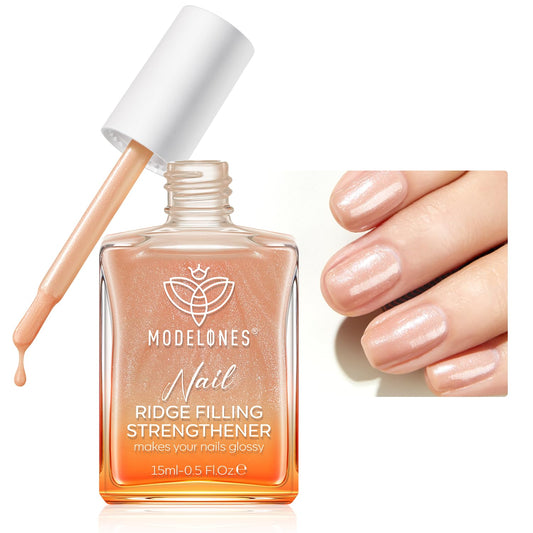 modelones Nail Strengthener, 8-in-One Nail Ridge Filler Base Coat Nail Polish Repair Nail Growth