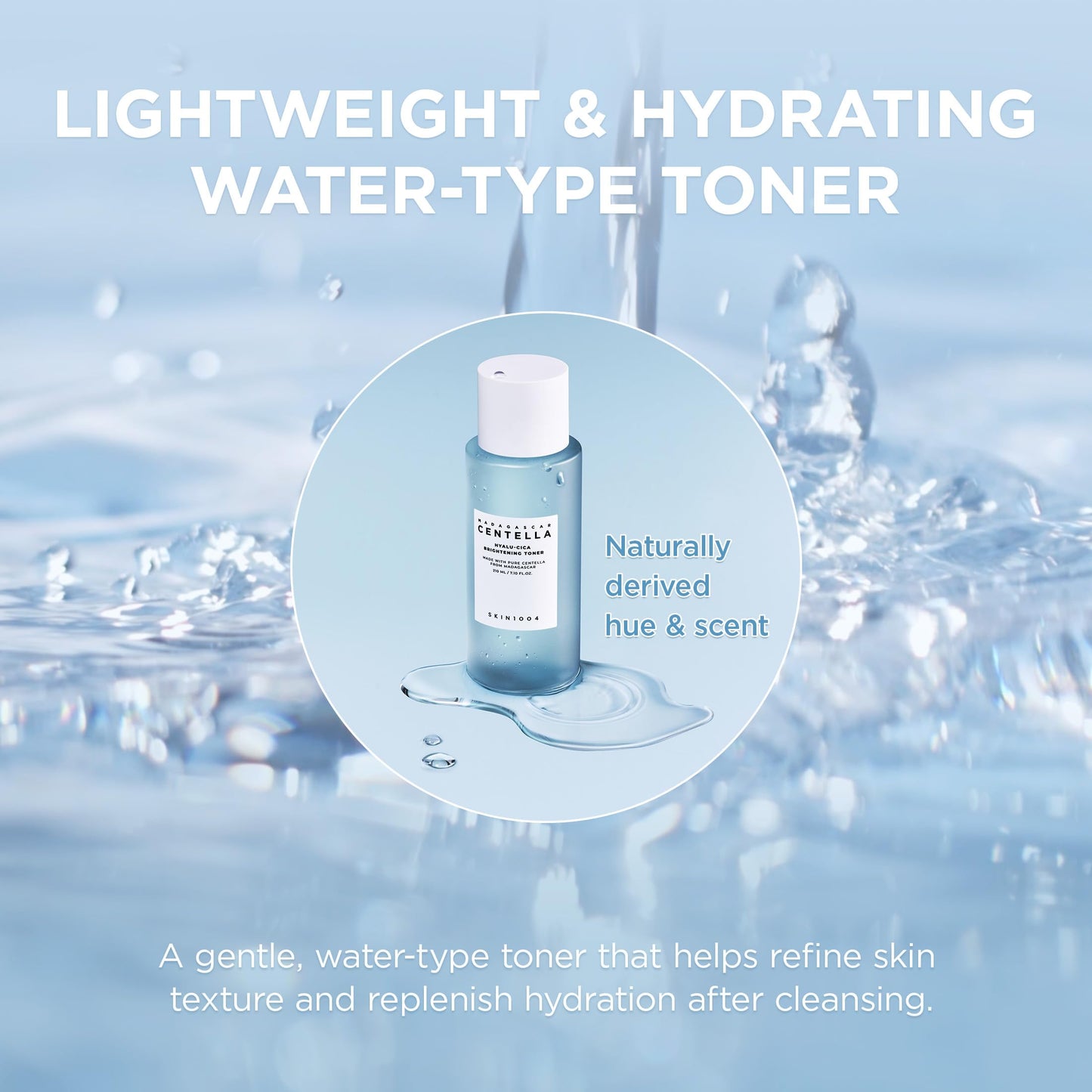 SKIN1004 Hyalu-Cica Balancing Toner, Korean Toner for Deep Hydration with Hyaluronic Acid, Centella