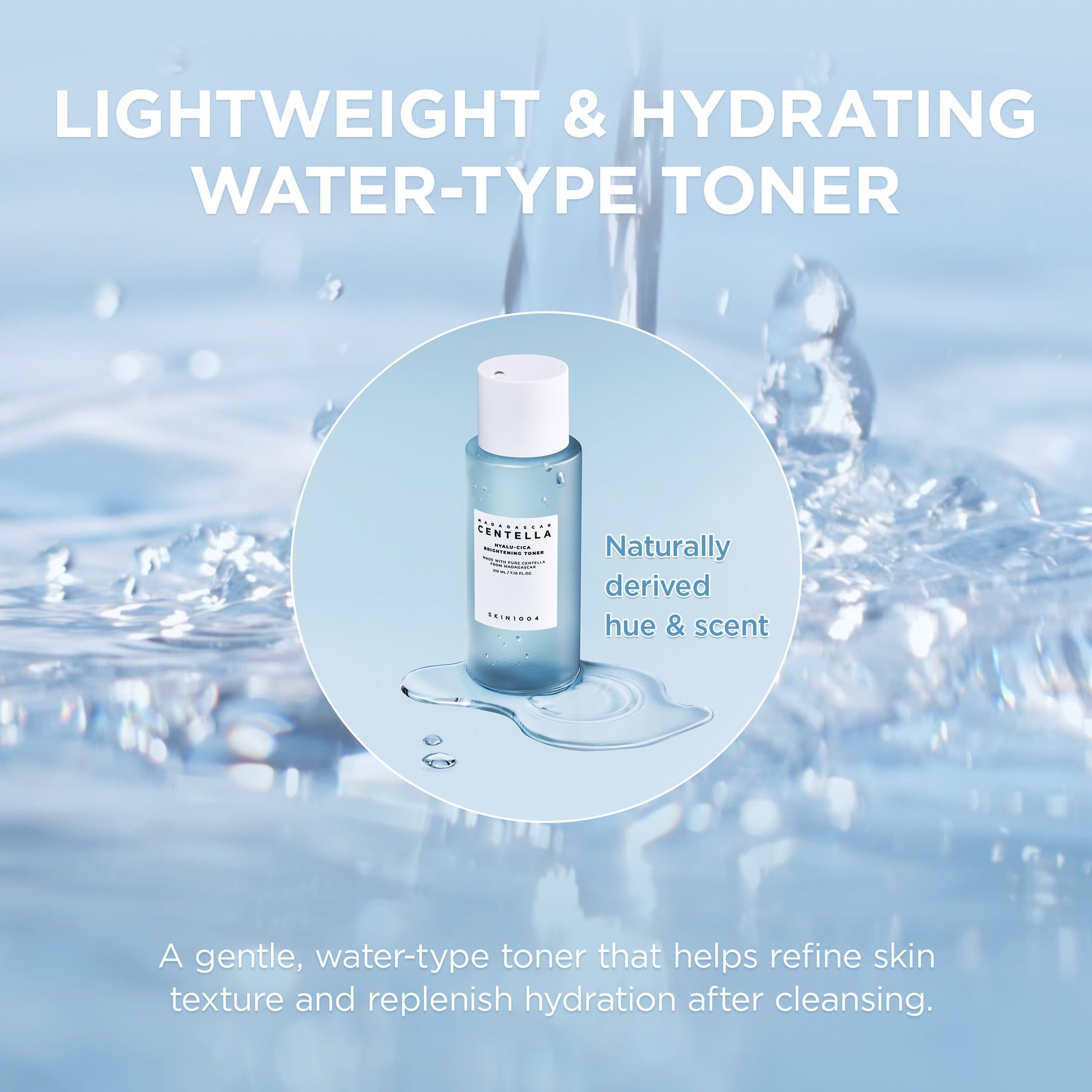 SKIN1004 Hyalu-Cica Balancing Toner, Korean Toner for Deep Hydration with Hyaluronic Acid, Centella