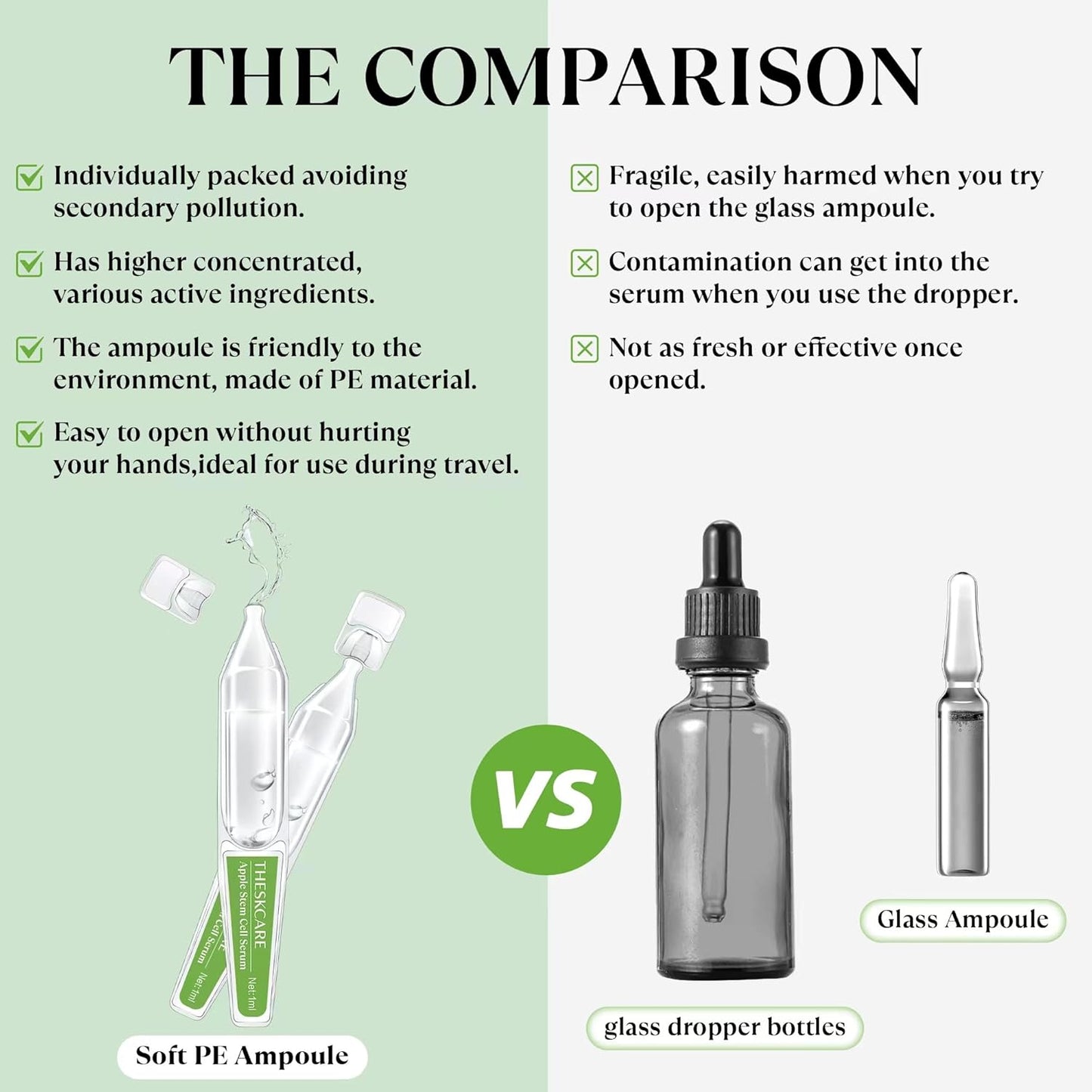 Anti Aging Apple Stem Cell Serum Ampoule for Face with Collagen,Hyaluronic Acid & Niacinamide,Rejuvenating Facial Serum for Fine Lines & Wrinkles,Plumping& Hydrating,30 Ampoules