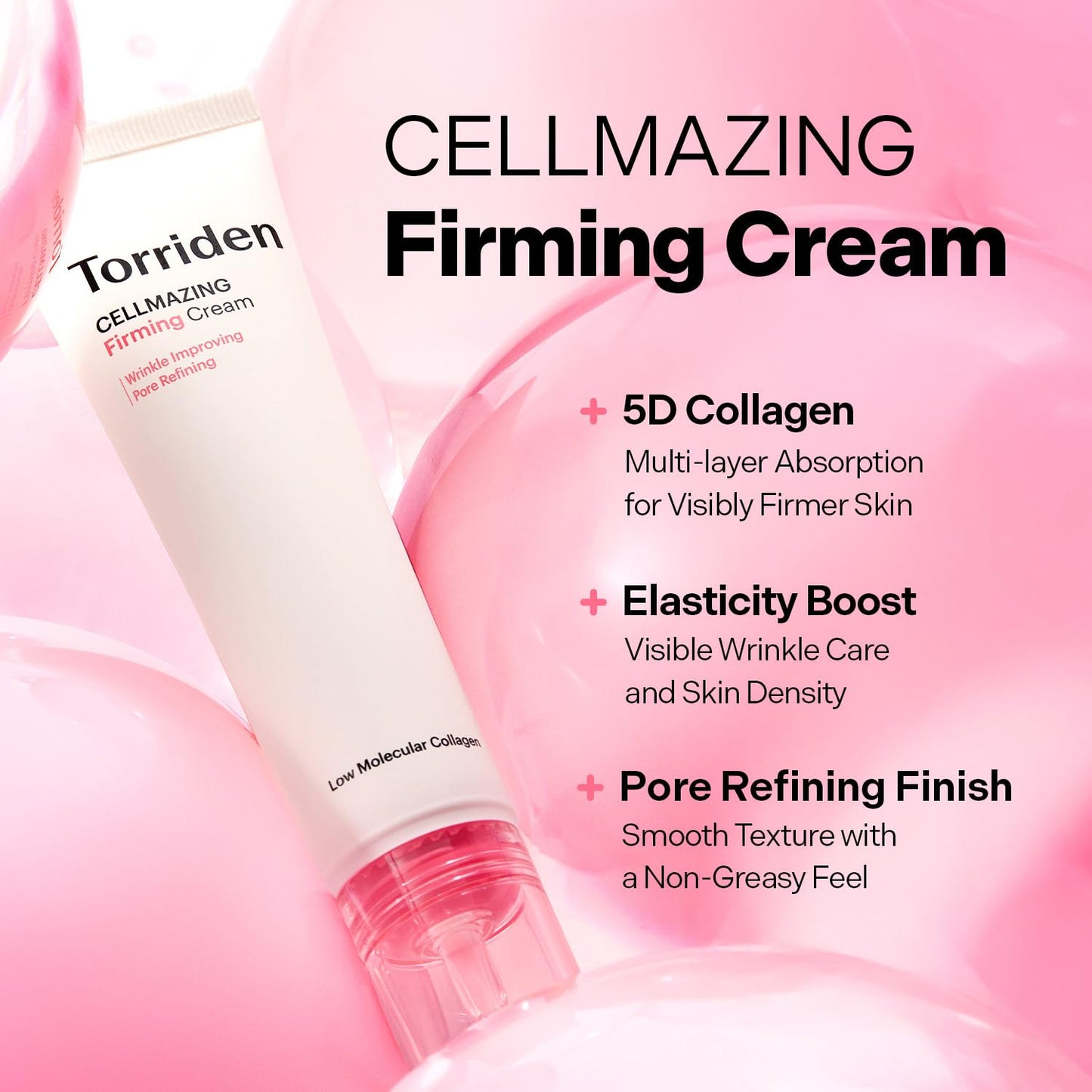 Torriden CELLMAZING Collagen Firming Cream 60ml (2.02 fl.oz.) | Improving Saggy Pore and Wrinkle |