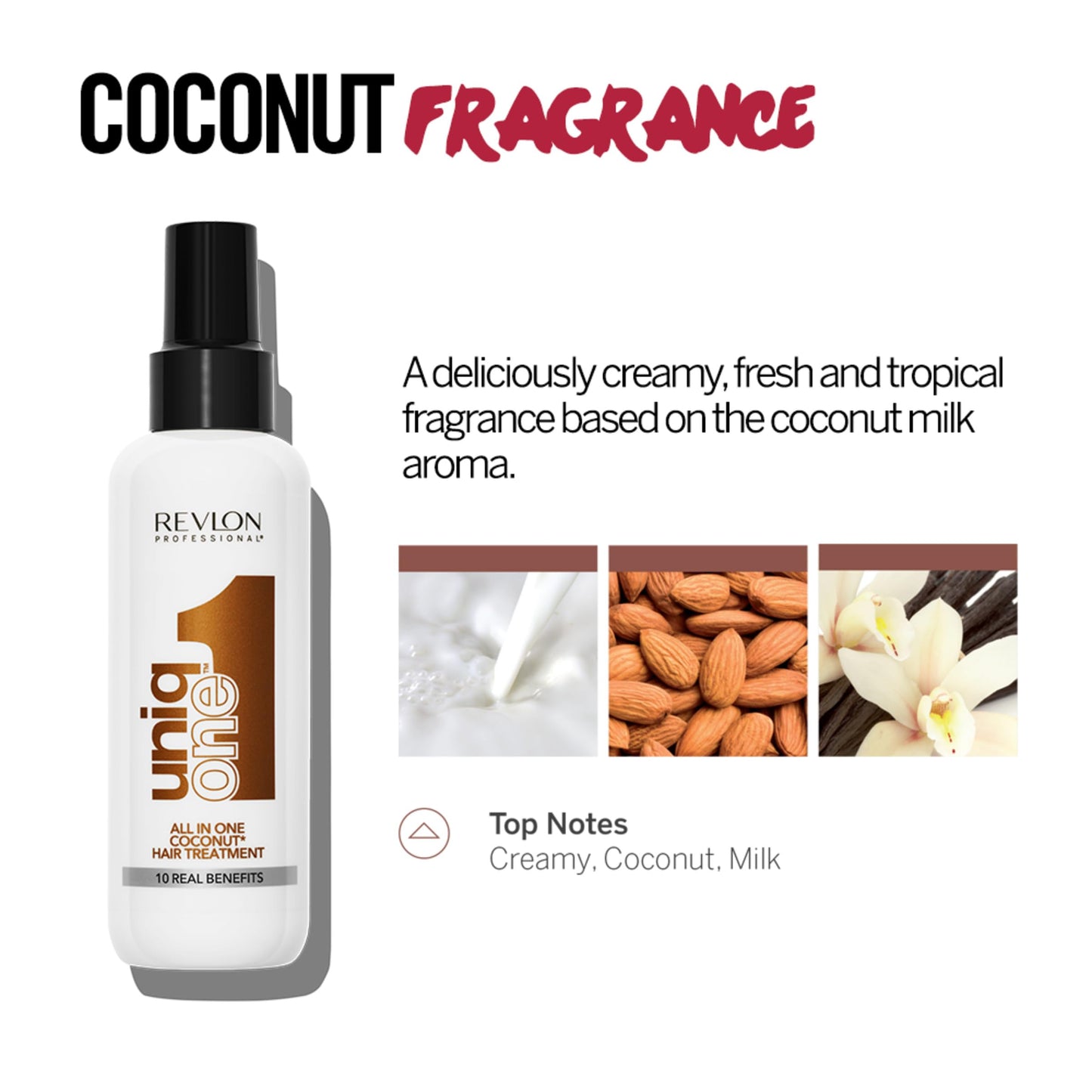 REVLON PROFESSIONAL UniqOne 10-in-1 Hair Treatment, Coconut, 5.1 Fl Oz