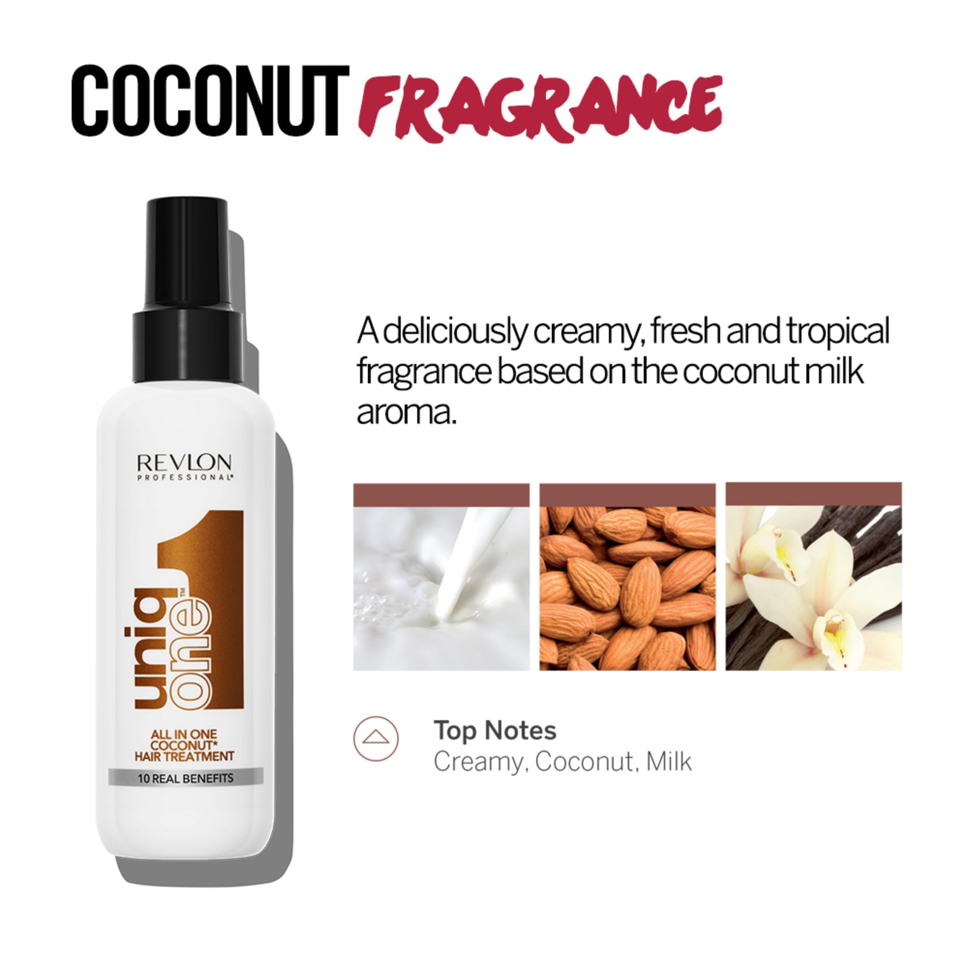REVLON PROFESSIONAL UniqOne 10-in-1 Hair Treatment, Coconut, 5.1 Fl Oz