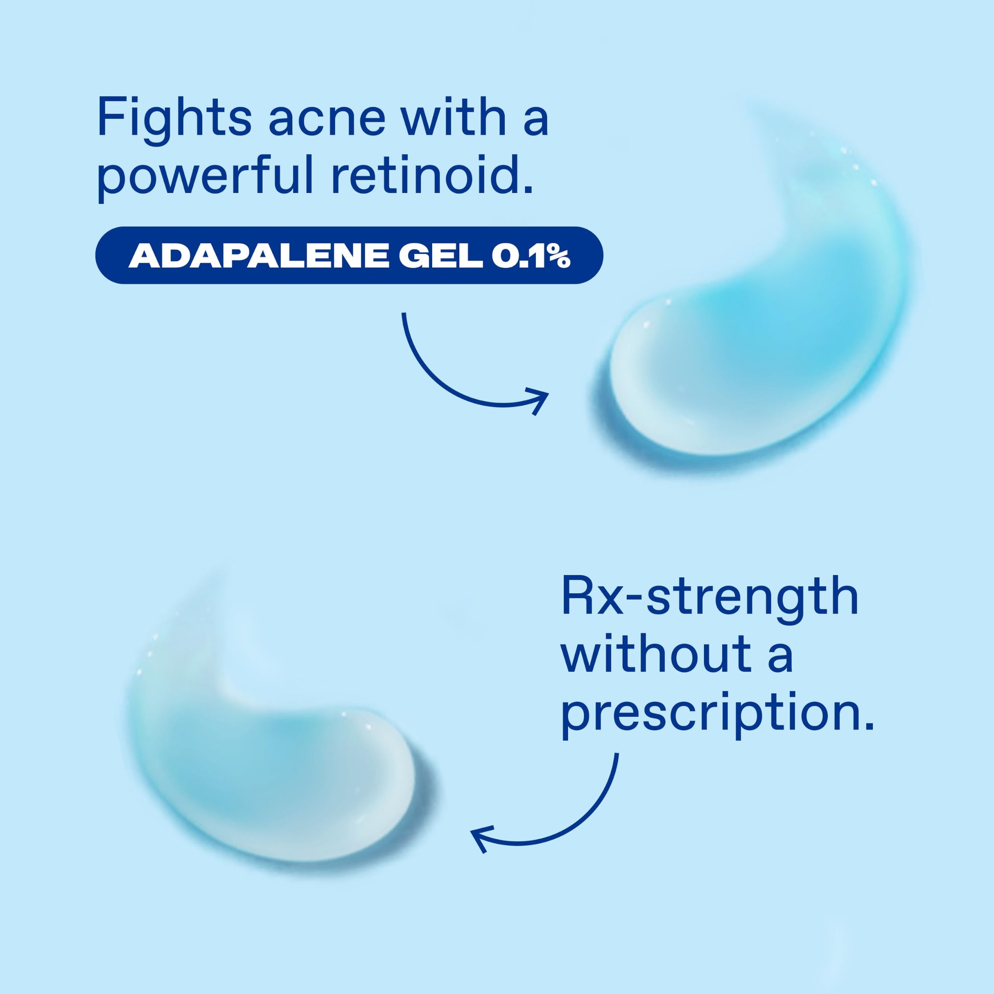 Differin Acne Retinoid Treatment Gel, 0.1% Adapalene, 45g Tube, 2ct